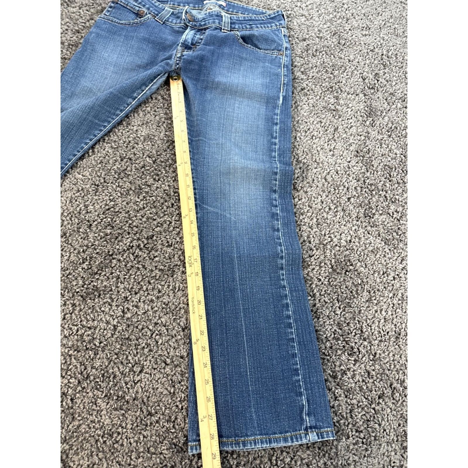 Levi's Vtg Levi's 542 Jeans Womens 32x28 Denim Flared Low Rise Blue Stretch 5-Pocket Cowboy Preppy Pants Size 24" / US 00 / IT 34 - 2 Thumbnail