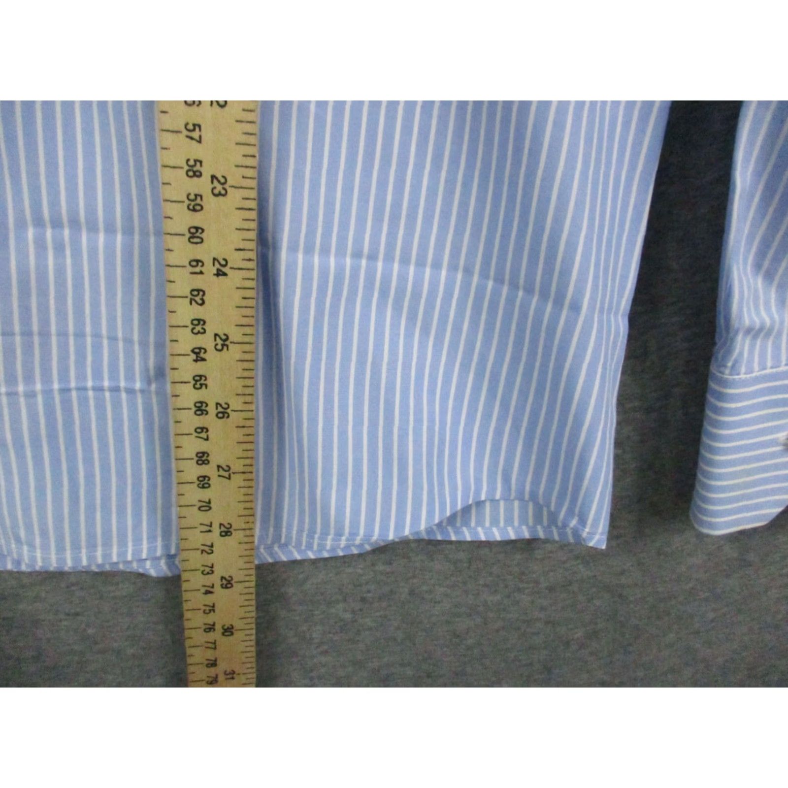 Vintage Daniel's Dress Shirt Men 16-41 Blue Stripe Slim Classic Button-Up Shirt Size 42R - 6 Thumbnail