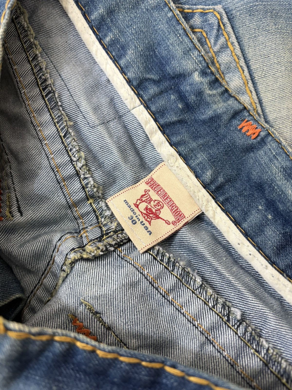 Japanese Brand 00s True Religion Joey Flare Denim Stonewash Y2K USA Size US 30 / EU 46 - 5 Thumbnail