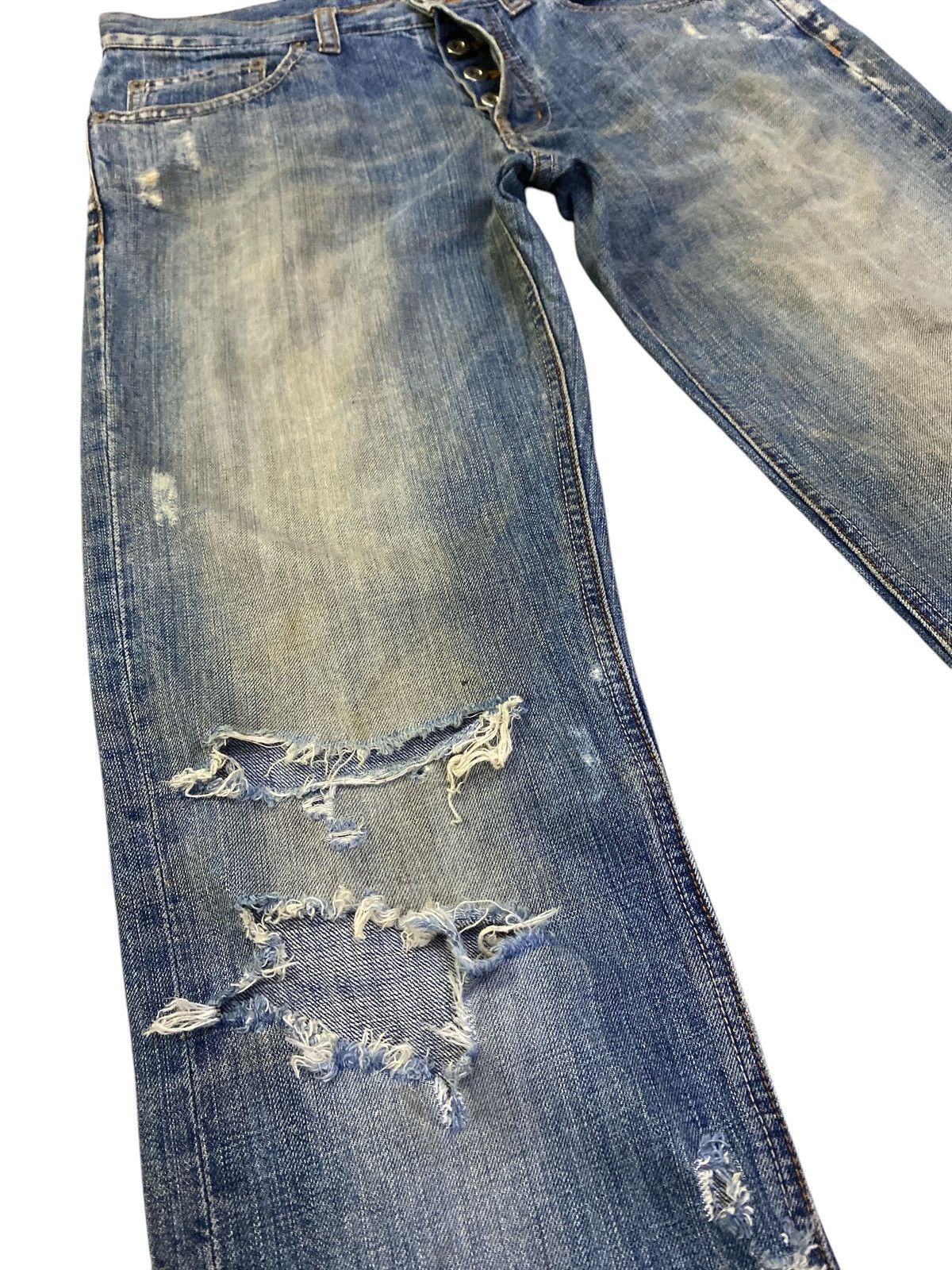 Burberry Burberry Black Label Distressed Denim Size US 31 - 5 Thumbnail