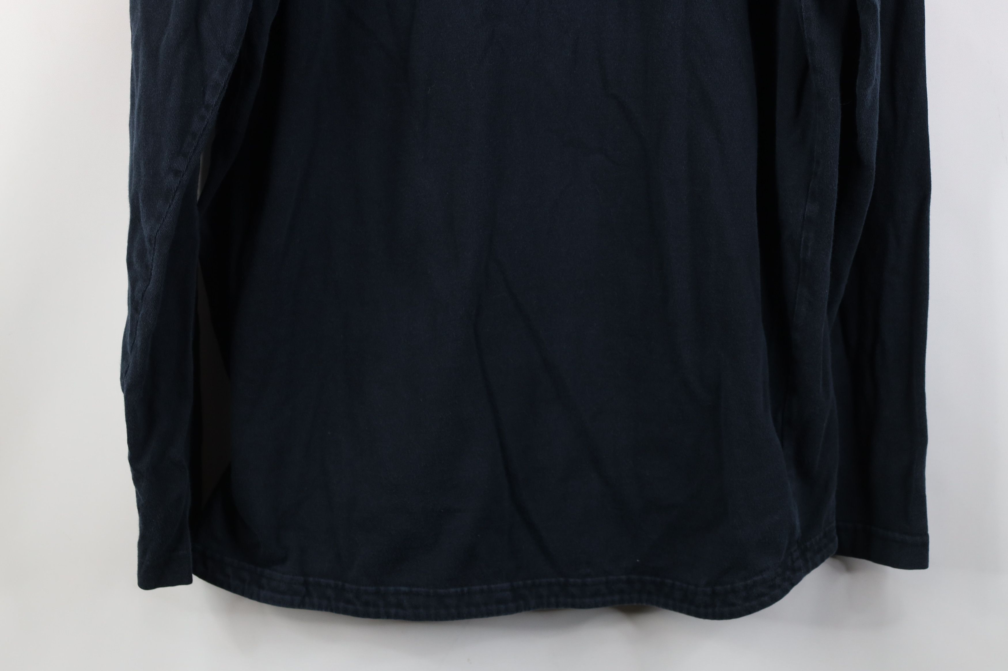 Nike Vintage Y2K Nike Ribbed Knit Hoodie T-Shirt Black Cotton Size US L / EU 52-54 / 3 - 13 Thumbnail