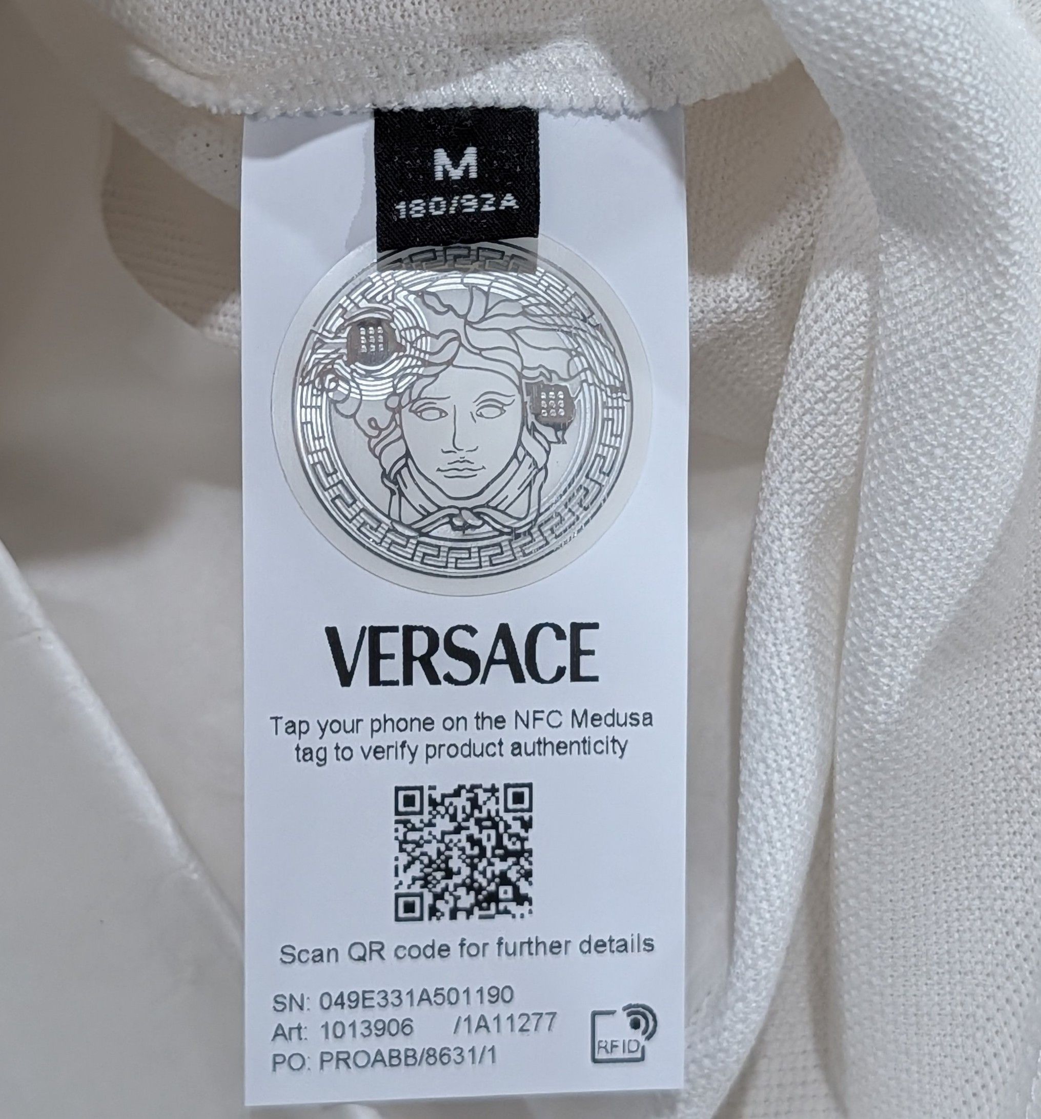 Versace VERSACE Greca Collar Polo Shirt White/Multi Medium Size US M / EU 48-50 / 2 - 5 Thumbnail