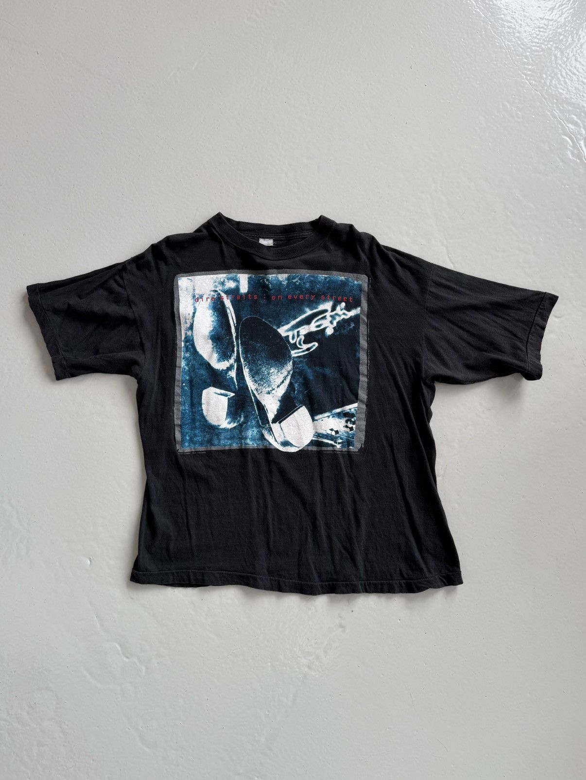 Vintage Vintage 1992 Dire Straits on every street tour tee Size US XL / EU 56 / 4 - 1 Thumbnail