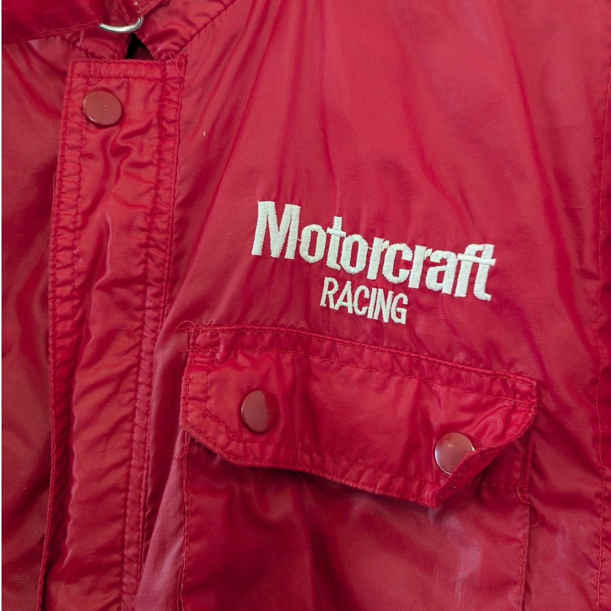 Vintage Vintage 1980s Motorcraft Racing Nascar Red Bomber Jacket Size US L / EU 52-54 / 3 - 5 Thumbnail