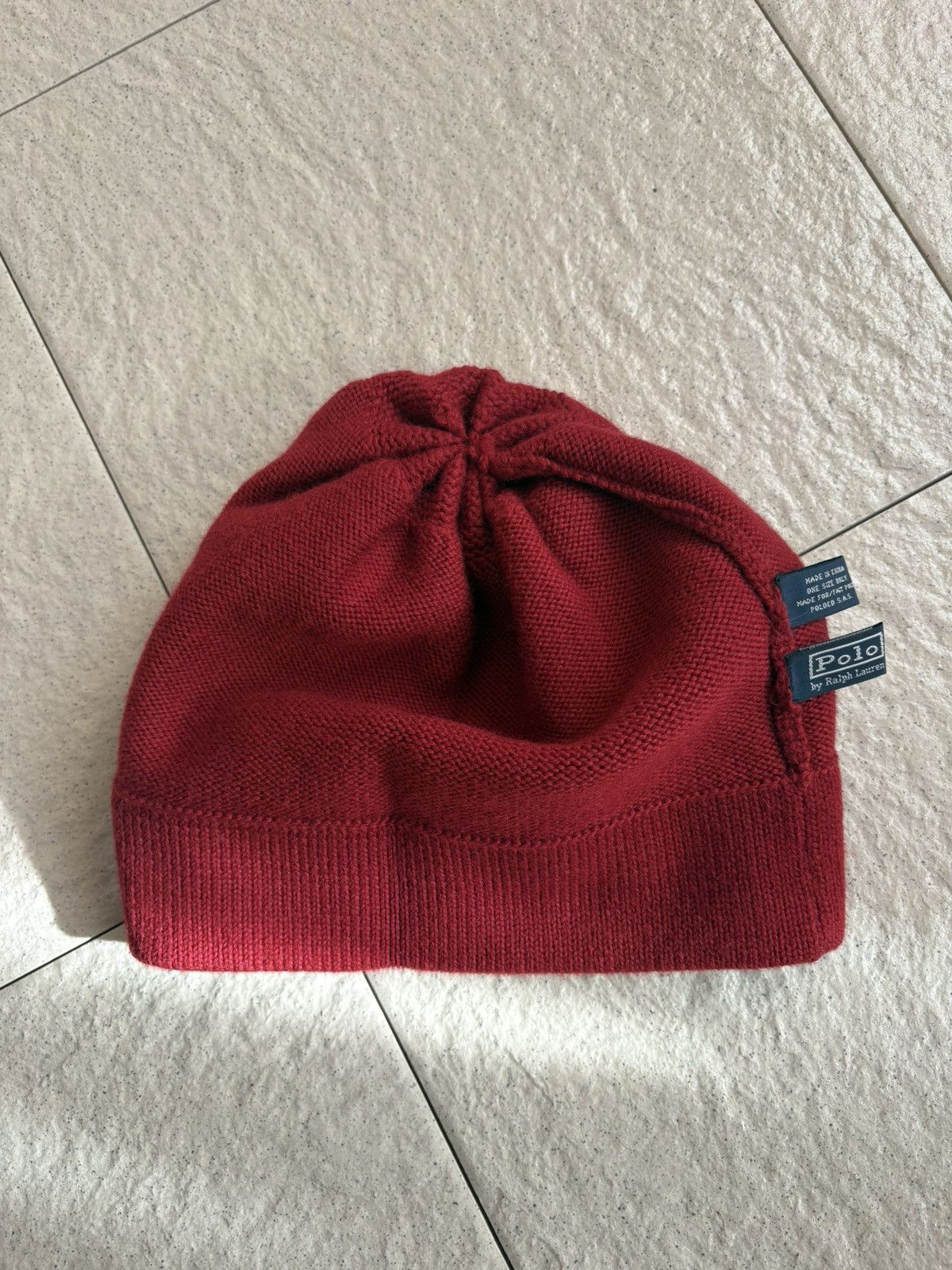 Polo Ralph Lauren Vintage 90s Polo Ralph Lauren USA Flag Beanie Red Knit Hat Size ONE SIZE - 7 Thumbnail