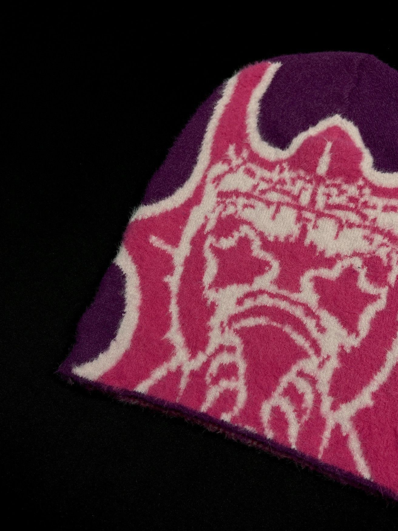 Japanese Brand Chief Keef Glo Gang Graphic No Cuff Purple Mohair Beanie Hat Size ONE SIZE - 2 Thumbnail