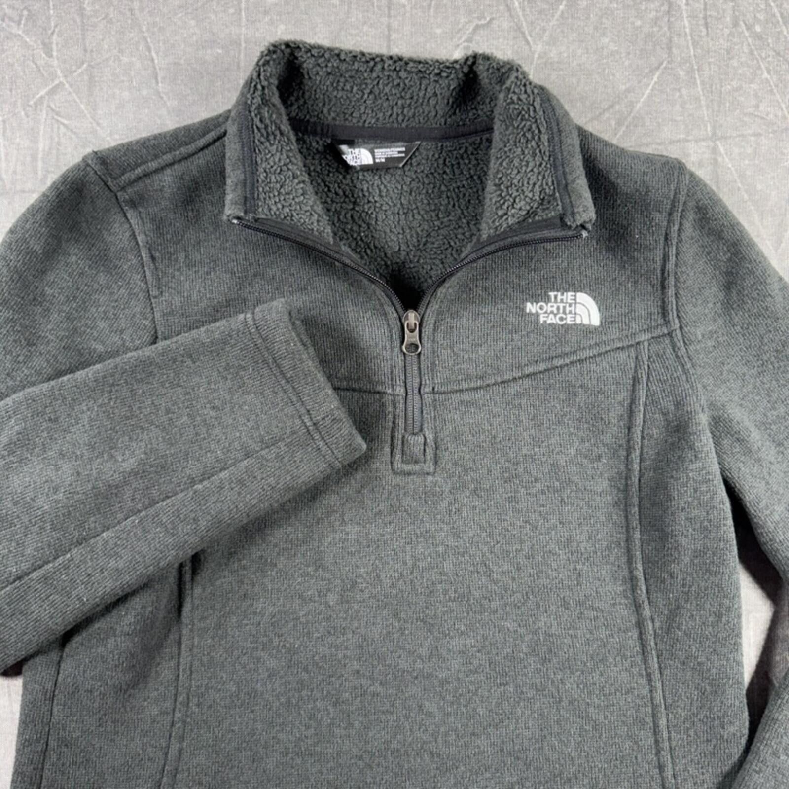 The North Face The Northface Sweater Women's M Grey 1/4 Zip Fleece Size M / US 6-8 / IT 42-44 - 1 Thumbnail