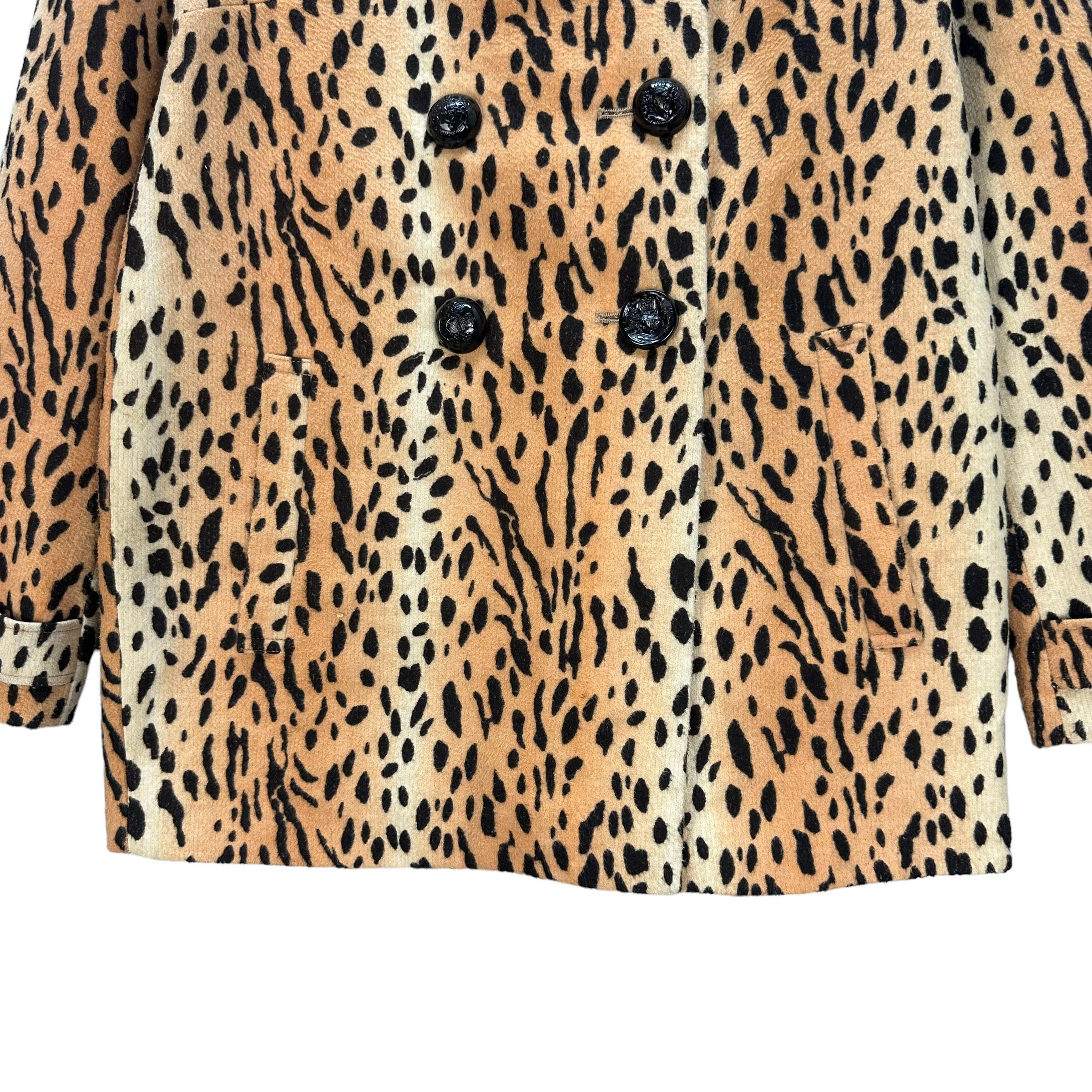 SLY SLY CHEETAH DOUBLE BREASTED COAT #8687-021 Size S / US 4 / IT 40 - 5 Thumbnail