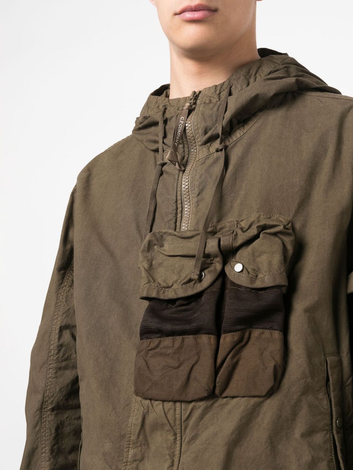 C.P. Company o1y1224 Logo Hooded Jacket in Military Green Size US L / EU 52-54 / 3 - 2 Thumbnail