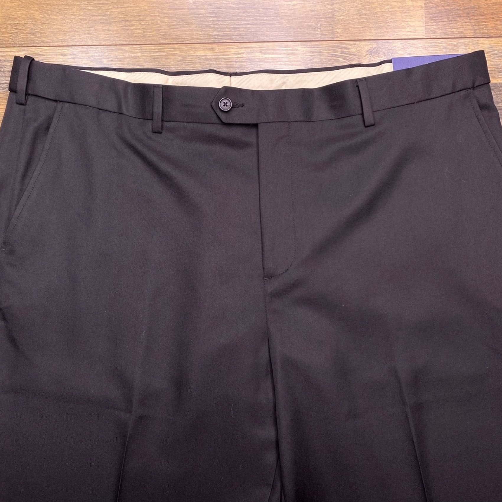 Croft & Barrow Croft & Barrow Dress Pants 42x32 Black No Iron Expandable Waist New Men Pants Flat Front Classic Straight Bottoms Dress Trousers Solid Size US 42 / EU 58 - 3 Thumbnail
