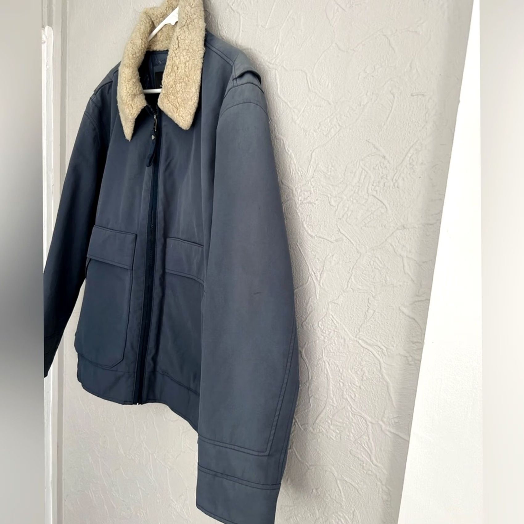Andrew Marc Andrew Marc Yarmouth Parka Jacket Bomber Jacket Sherpa Size LARGE Blue Men Jacket Size US L / EU 52-54 / 3 - 3 Thumbnail