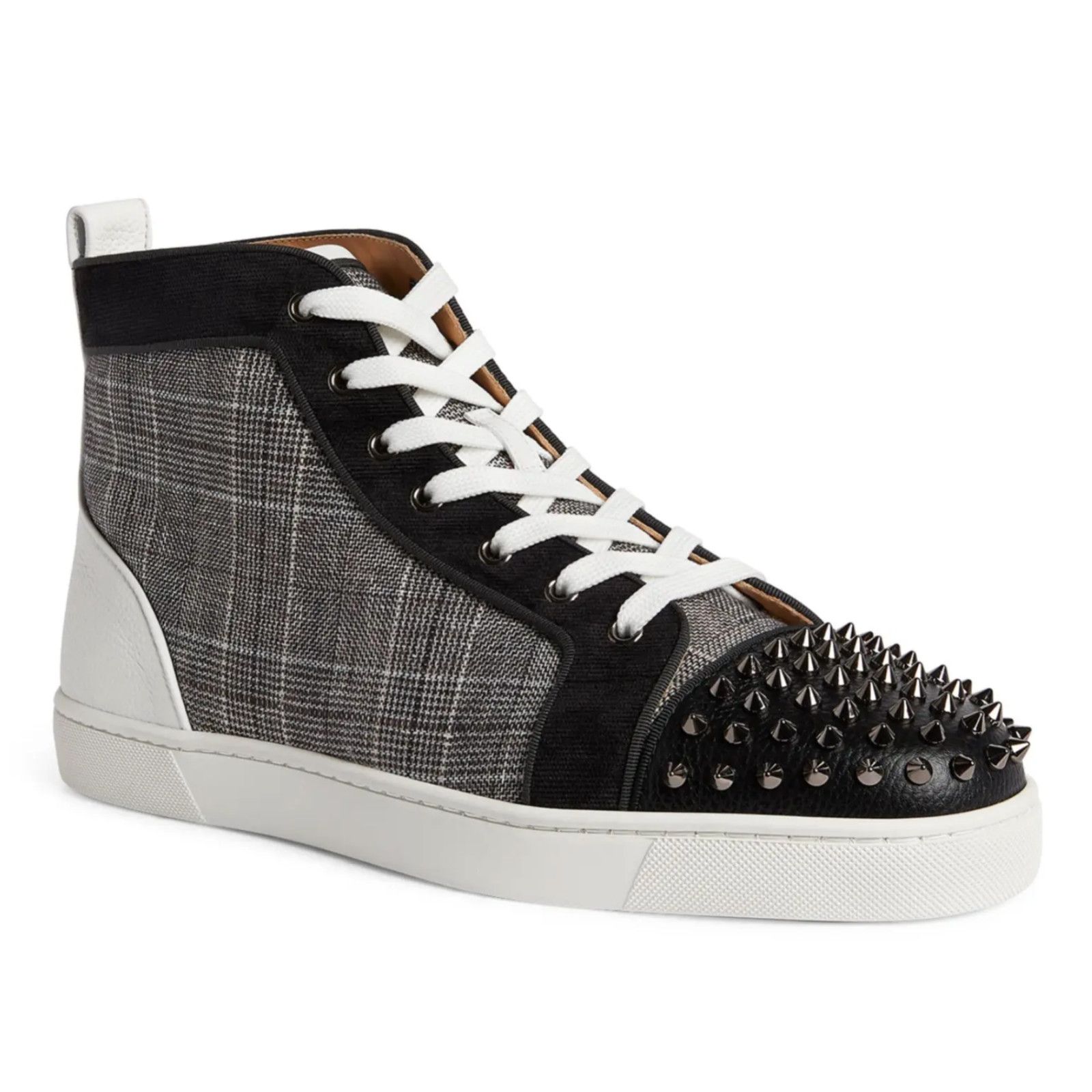 Christian Louboutin Christian Louboutin Mens Lou Spikes Orlato Flat Grey Size US 9 / EU 42 - 3 Thumbnail