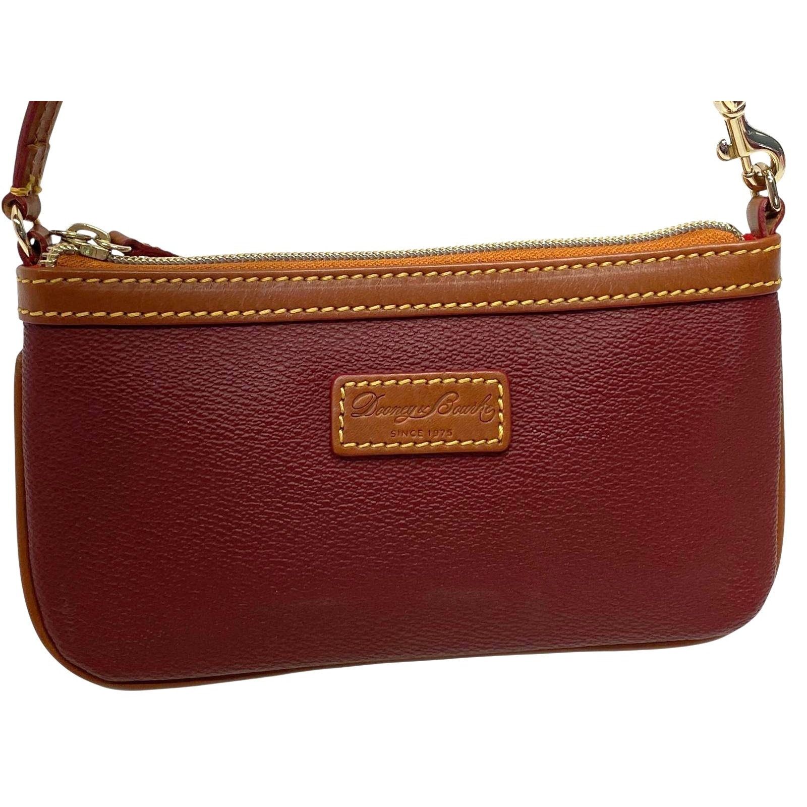 Dooney & Bourke Dooney & Bourke Deep Red Textured Leather Zip Wristlet Size ONE SIZE - 9 Thumbnail