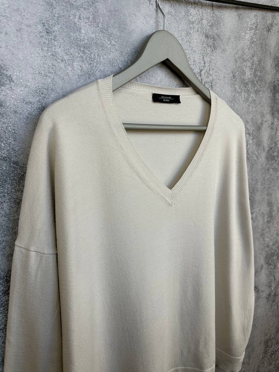 Weekend Max Mara Weekend Max Mara V-Neck Sweater Oversized Jumper Relaxed Size L / US 10 / IT 46 - 3 Thumbnail