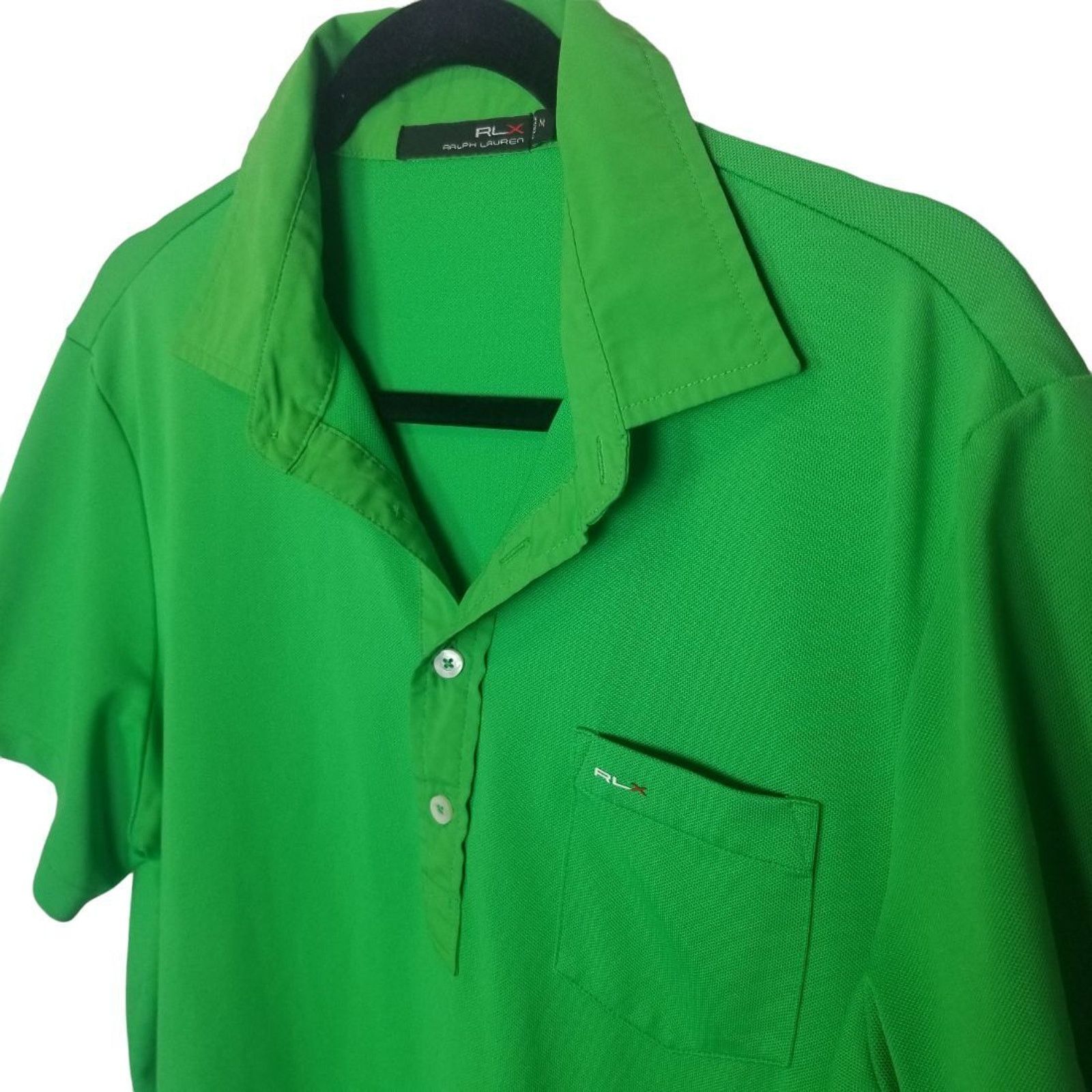 RLX Ralph Lauren RLX Ralph Lauren Mens Kelly Green Golf Polo Shirt M Stretch Size US M / EU 48-50 / 2 - 4 Thumbnail