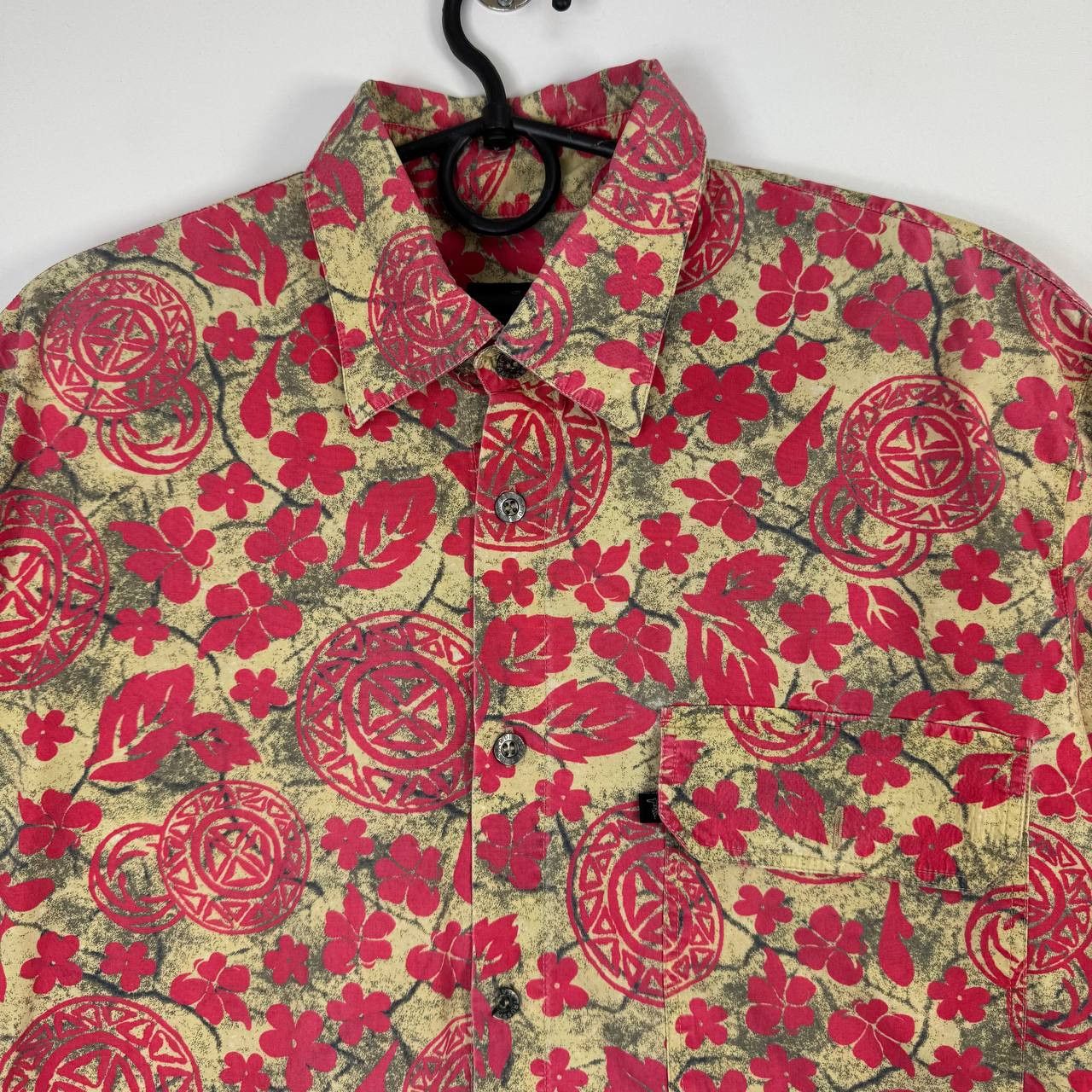 Trussardi Trussardi Jeans Floral Short Sleeve Shirt Mens Size L Size US L / EU 52-54 / 3 - 2 Thumbnail