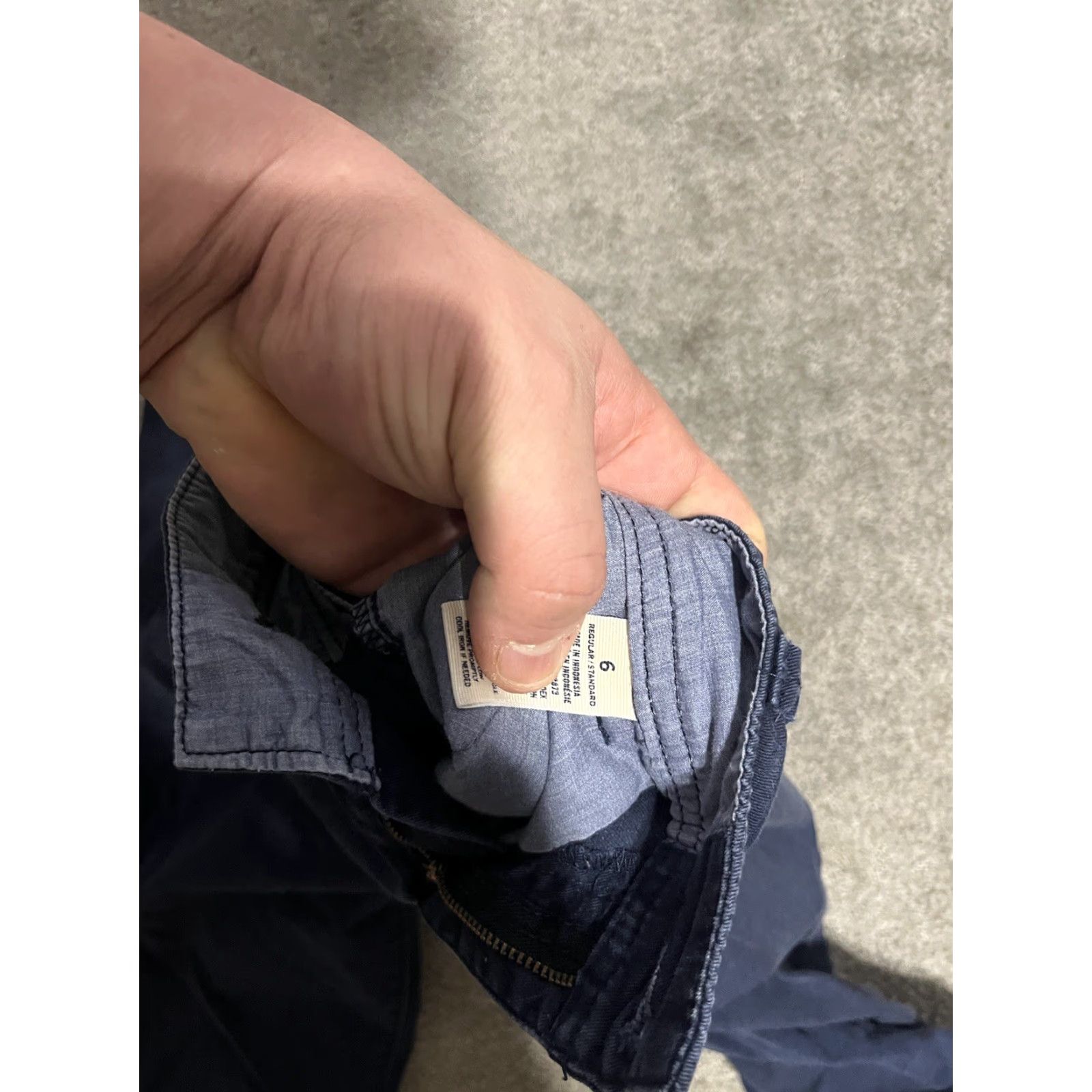 American Eagle Outfitters American Eagle Outfitters Pants Women Size 6 Navy Blue Solid Cotton Lightweight Casual Boot Cut Regular Rise Mid Lightweight Casual Women Pants Size 28" / US 6 / IT 42 - 5 Thumbnail