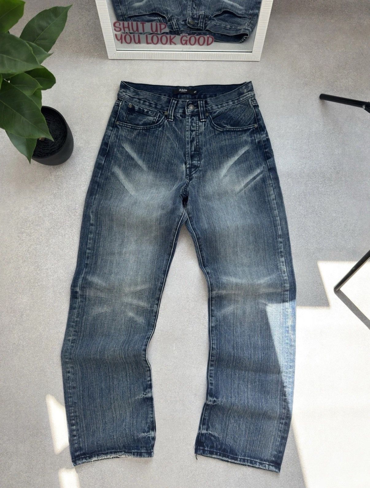 Jaded London Vintage Jaded London Y2K Faded Striped Jeans Size M Men Size US 32 / EU 48 - 1 Thumbnail