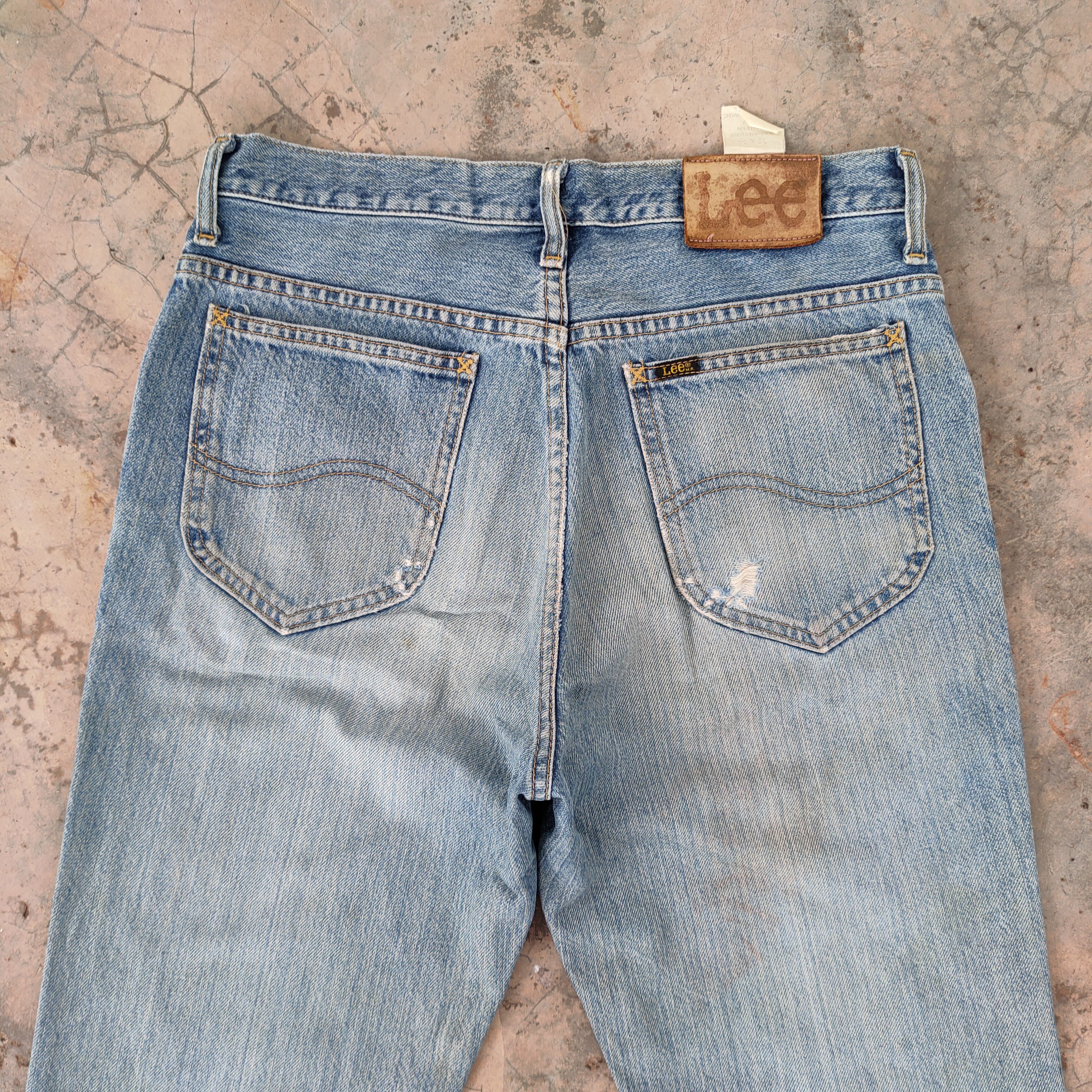 Lee FLARE VINTAGE LEE RIDERS FADED DISTRESSED DENIM JEANS PANTS Size US 32 / EU 48 - 11 Thumbnail