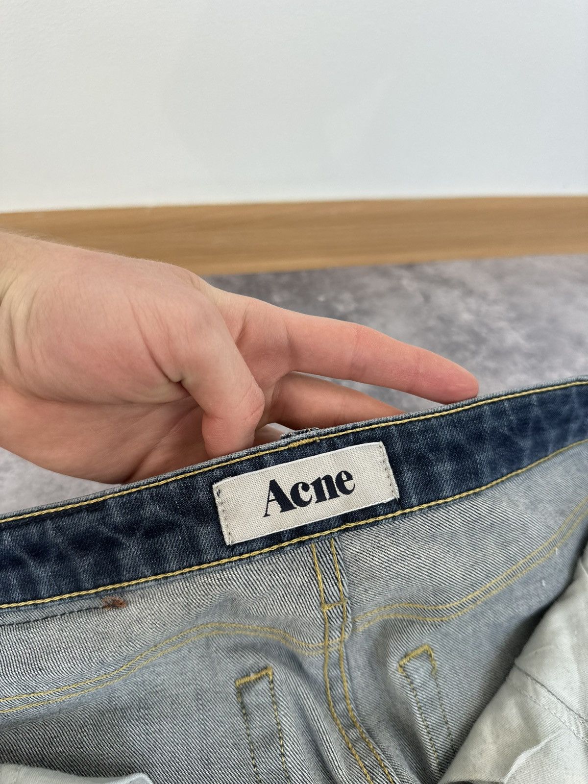 Acne Studios Vintage Acne Studios Avant Garde Washed Denim Designer Jeans Size US 30 / EU 46 - 13 Thumbnail