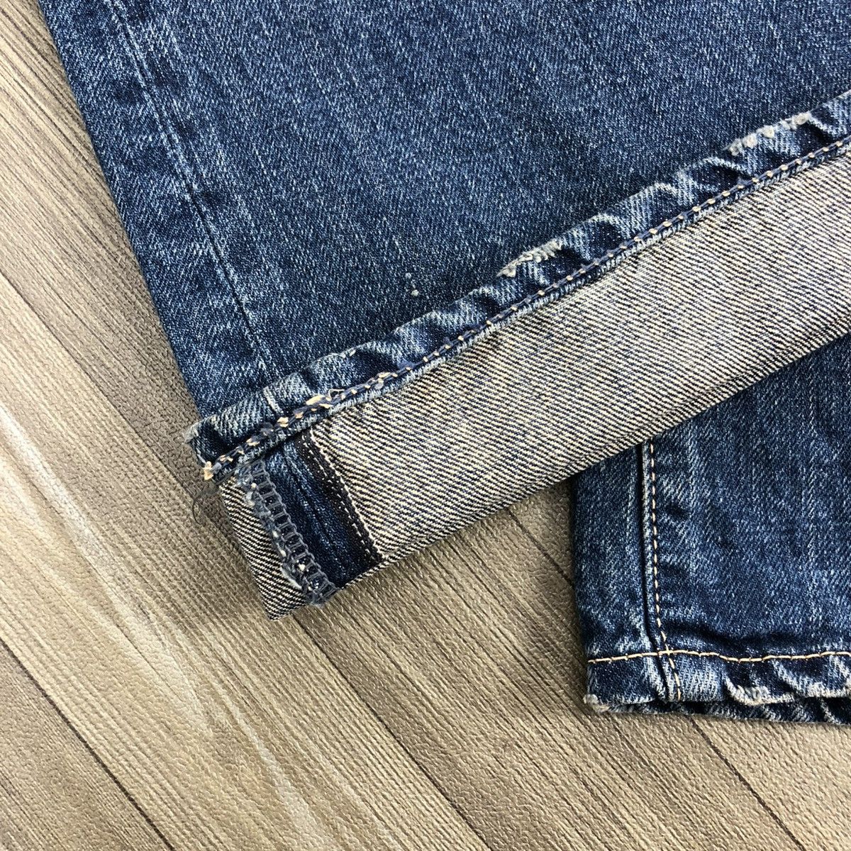 If Six Was Nine × Le Grande Bleu (L.G.B.) 🇯🇵2000s Repack Japan Reconstucted Distressed Flared Jeans Size US 32 / EU 48 - 15 Thumbnail