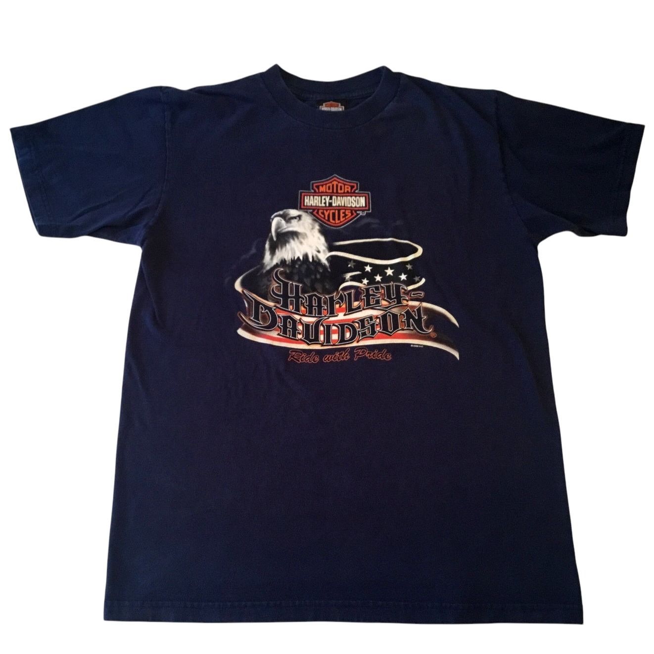 Harley Davidson Harley-Davidson T-Shirt Blue Large Liberty Boston Hts Ohio Size US L / EU 52-54 / 3 - 1 Thumbnail