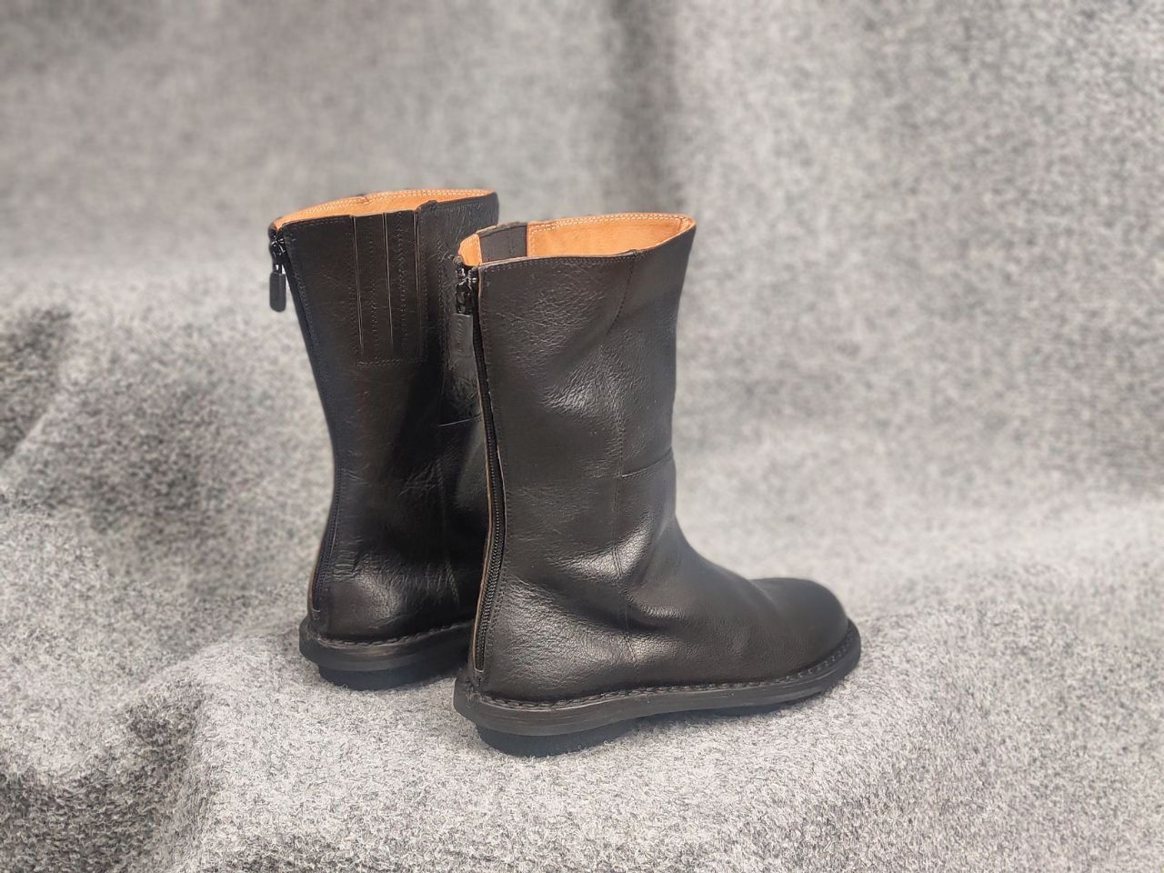Trippen Trippen Design Black Leather Zip Mid Boots Avant garde Shoes Size US 6 / IT 36 - 10 Thumbnail