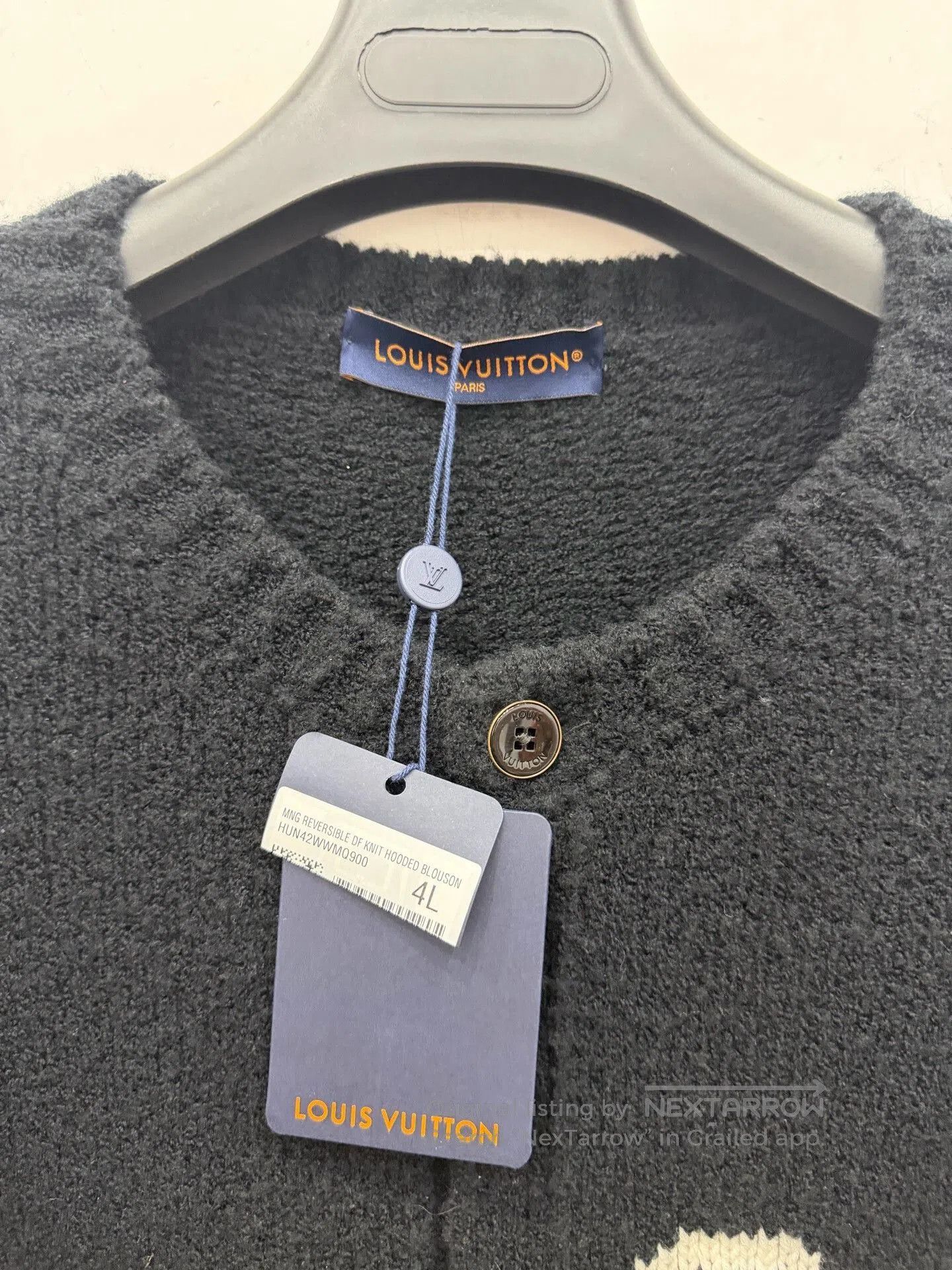 Louis Vuitton Louis Vuitton 2026 Black Logo Wool Cardigan. Size US XL / EU 56 / 4 - 3 Thumbnail