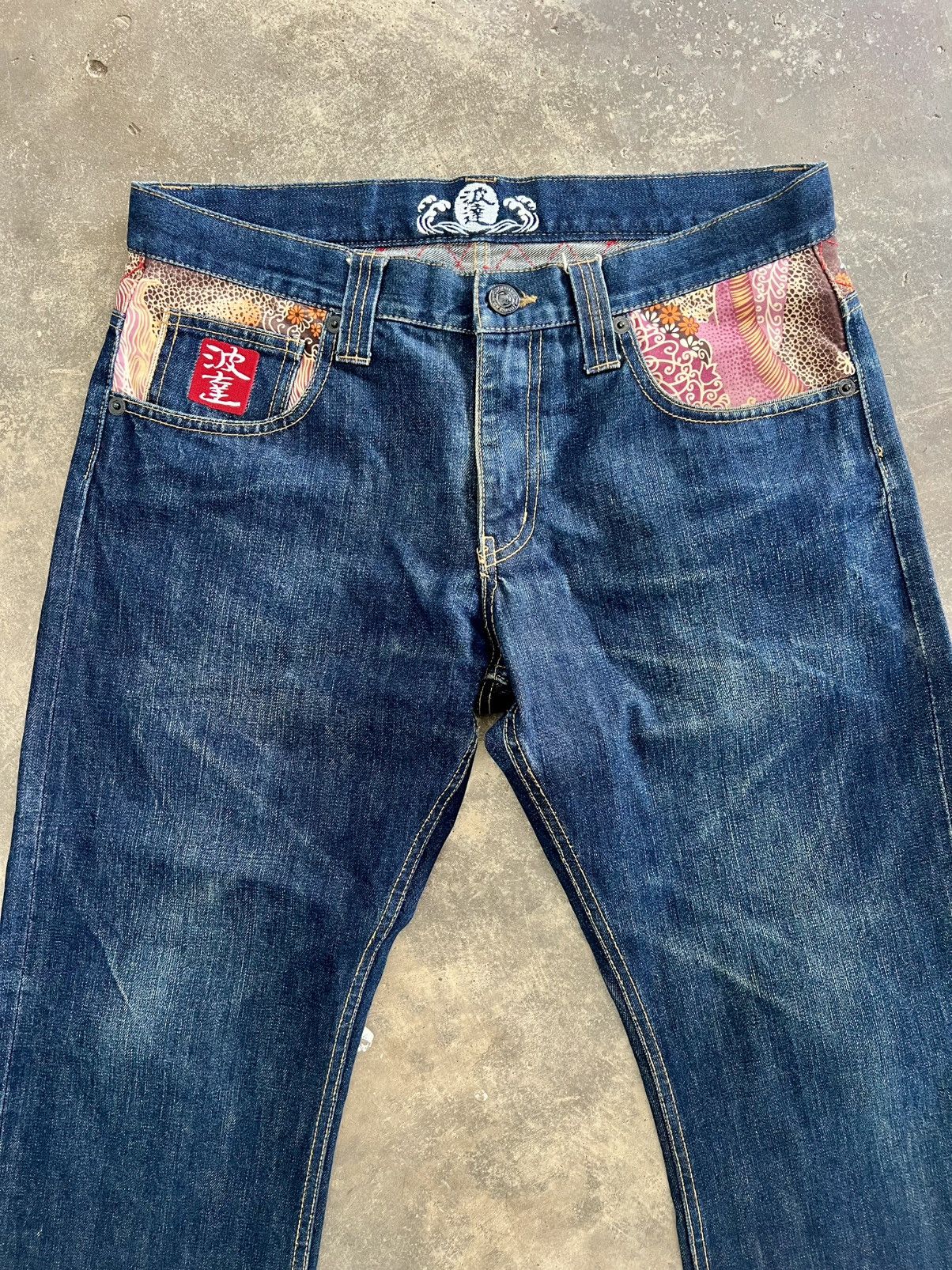 Japanese Brand VINTAGE SKULL JAPANESE TRADITIONAL SELVEDGE KODAMA JEANS Size US 34 / EU 50 - 3 Thumbnail