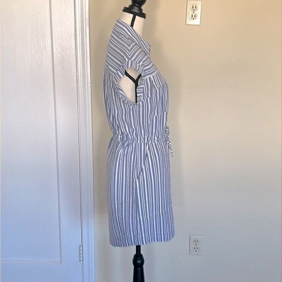 Veronica Beard Veronica Beard Cris Striped Shirtdress Size XS / US 0-2 / IT 36-38 - 6 Thumbnail