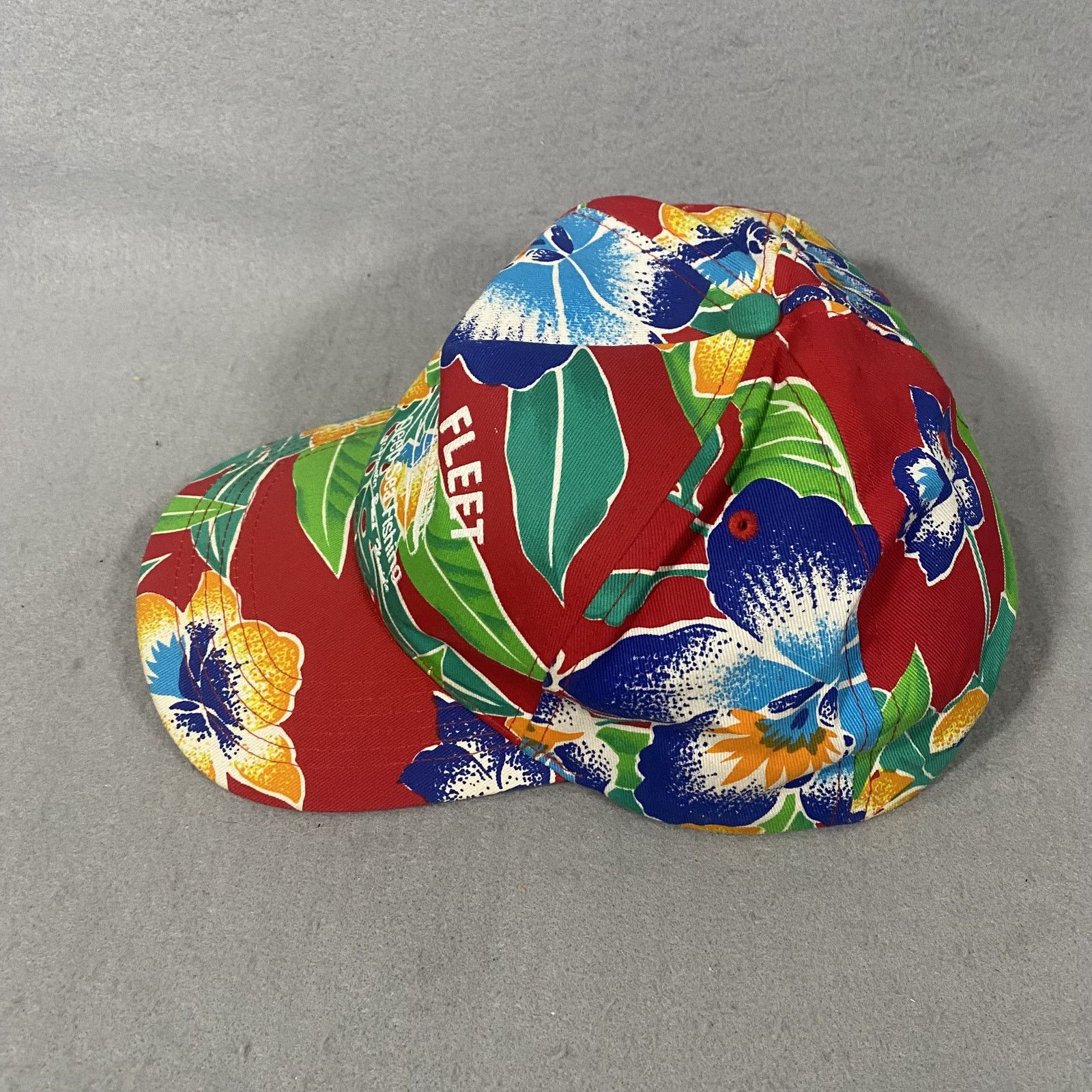 Other Vtg Queen Fleet Deep Sea Fishing Florida Hat Floral Hawaiian Size ONE SIZE - 3 Thumbnail