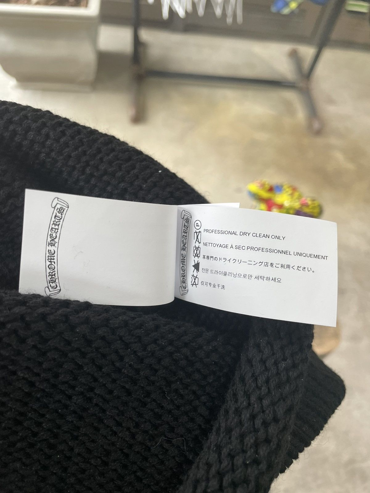 Chrome Hearts Chrome Hearts Hand Woven Cross Cashmere Beanie Black Size ONE SIZE - 7 Thumbnail