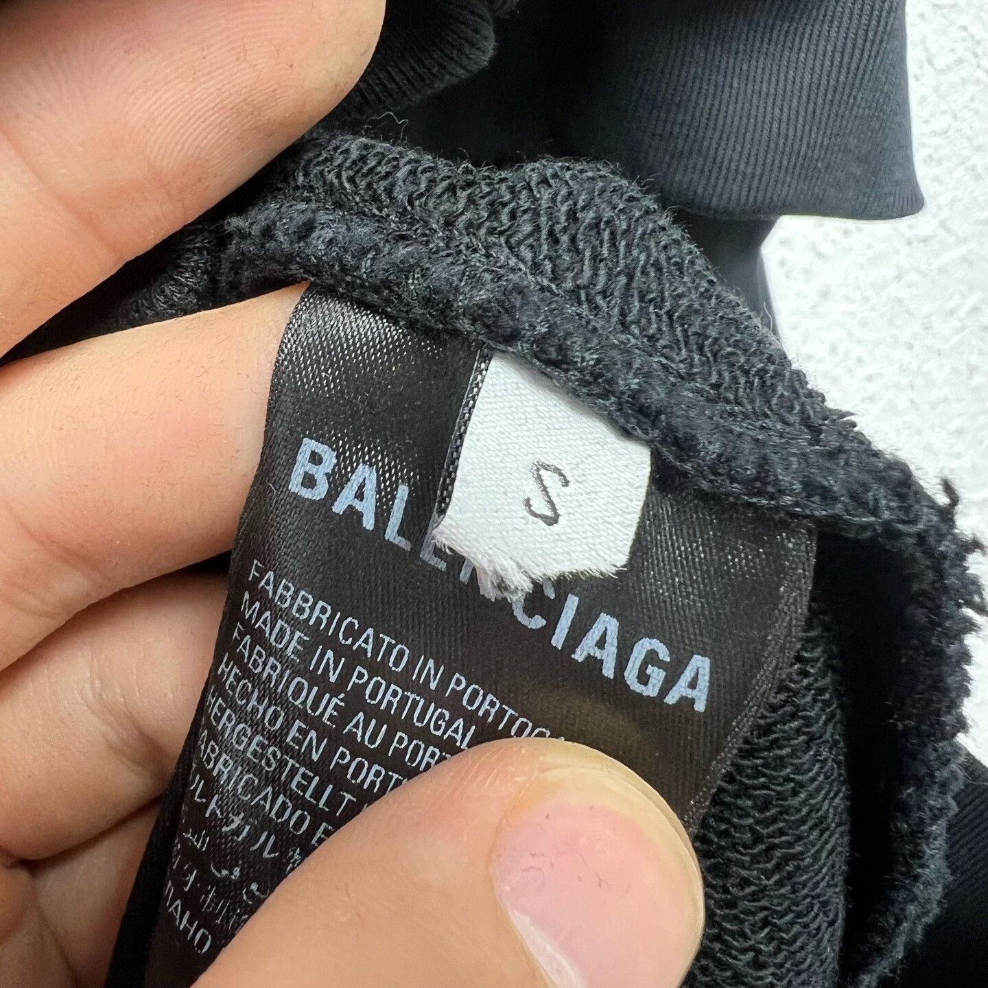 Balenciaga balenciaga black logo hoodie with rhinestones Size US S / EU 44-46 / 1 - 4 Thumbnail