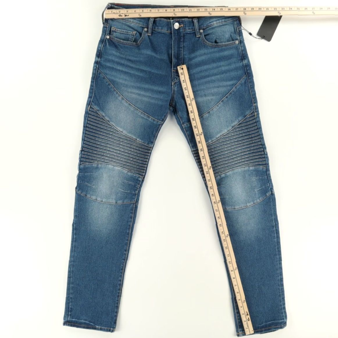 True Religion True Religion Jeans Men's 33 Blue Stretch Rocco Relaxed Skinny Denim Size US 33 - 3 Thumbnail