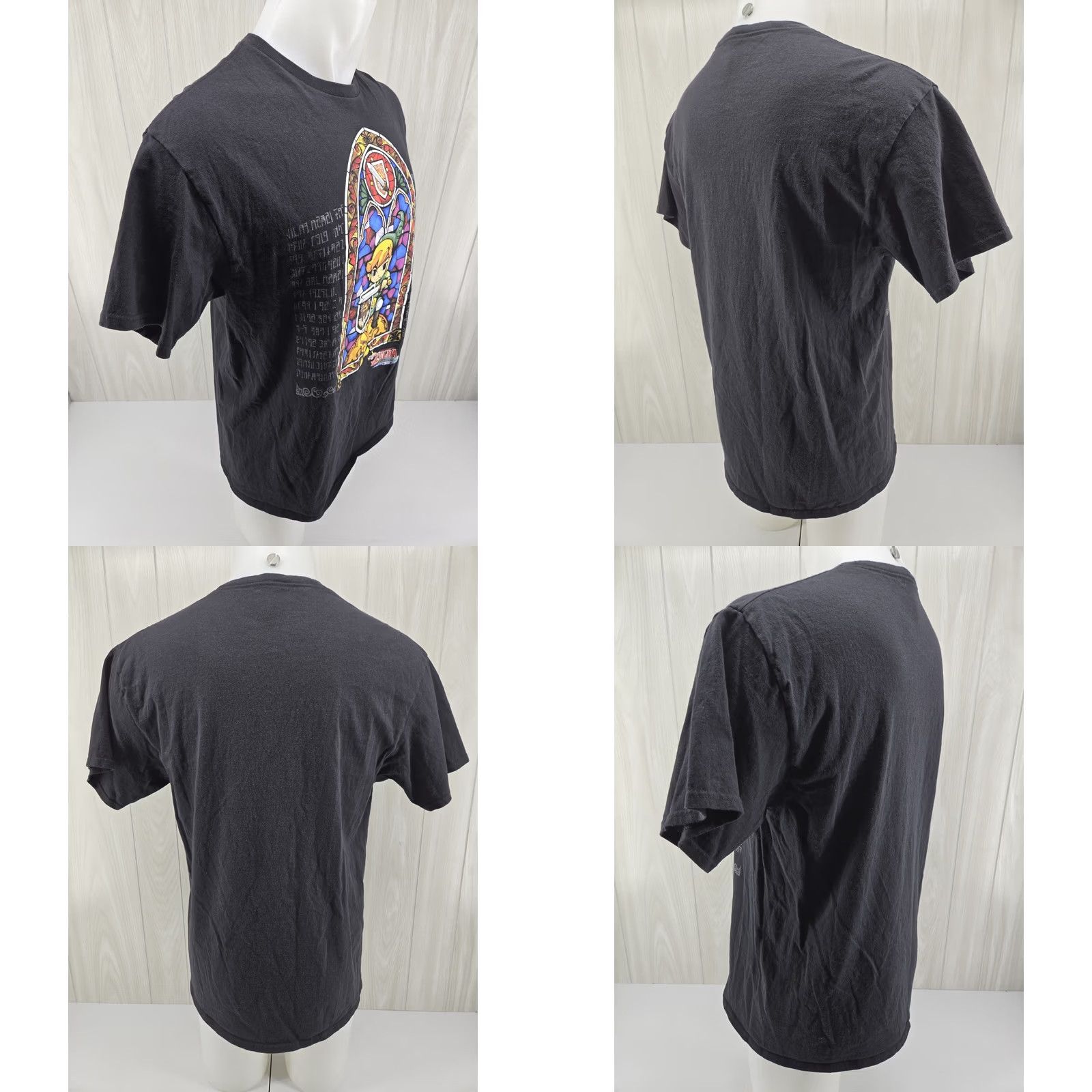 Nintendo VINTAGE The Legend of Zelda Windwaker T-Shirt Nintendo 2014 Black L Mens Shirt Graphic Print Crew Neck Short Sleeve Nintendo - Size US L / EU 52-54 / 3 - 8 Thumbnail