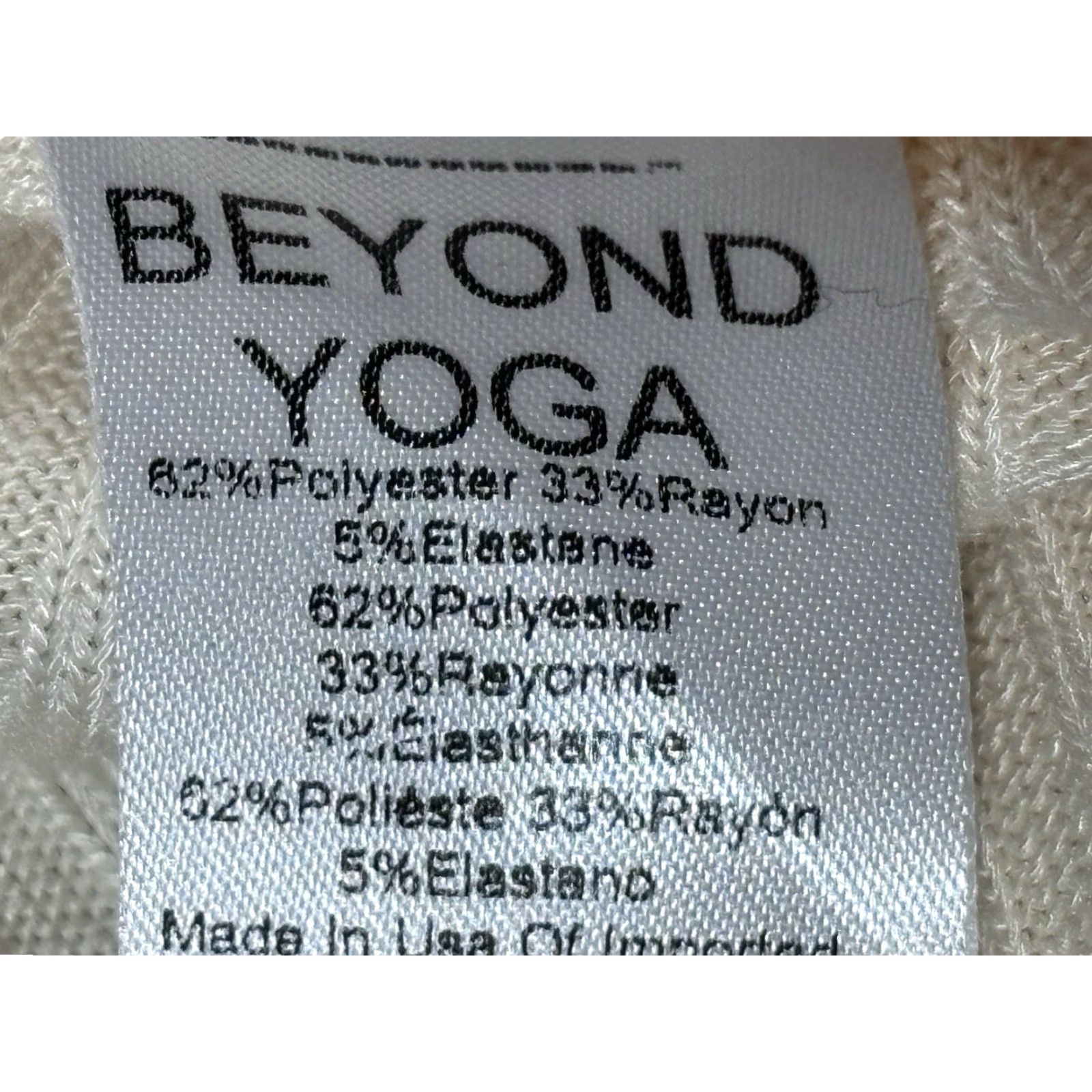 Beyond Yoga Beyond Yoga Maxi Dress Ivory Ribbed Stretch Mock Neck Large Women Sleeveless Knit Polyester Blend Casual Party/Cocktail Size L / US 10 / IT 46 - 7 Thumbnail