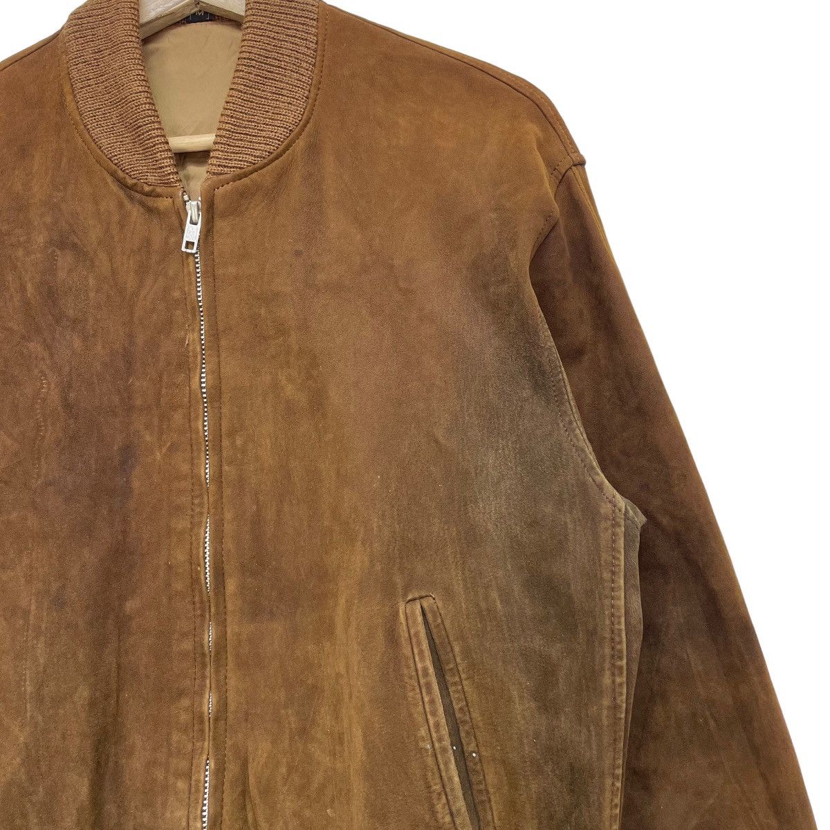 Genuine Leather 💥Japanese Brand MITSUKOSHI Suede Leather Bomber Jacket Size US M / EU 48-50 / 2 - 4 Thumbnail