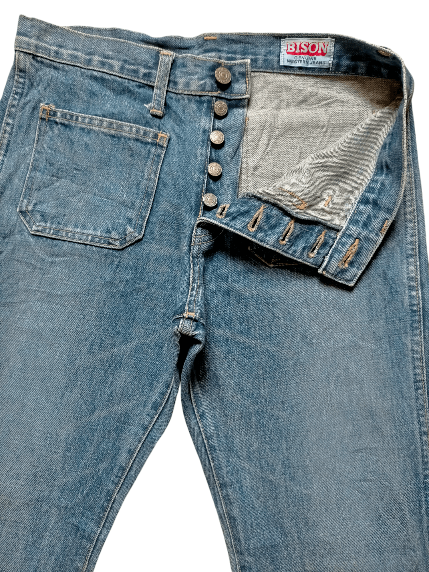 Hysteric Glamour × Japanese Brand Flare Jeans Vtg Bison Japan Bell Bottom Boot cut Denim Size US 30 / EU 46 - 6 Thumbnail