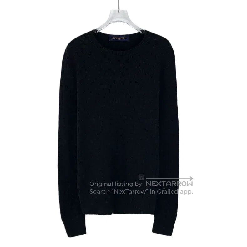 Louis Vuitton Louis Vuitton Black checkerboard cotton crewneck long-slee Size US XS / EU 42 / 0 - 1 Thumbnail