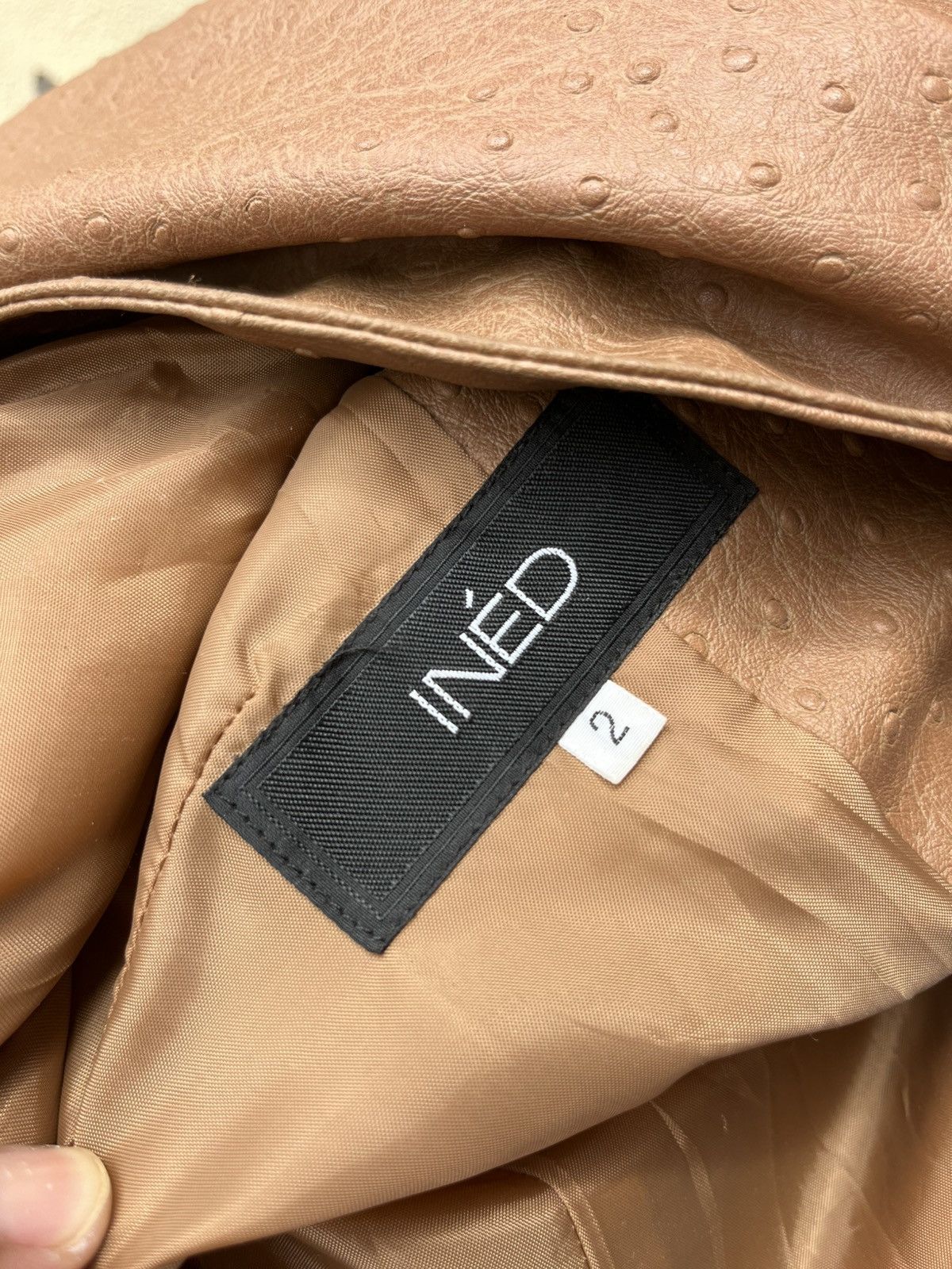 Japanese Brand Vintage INED pvc coat ostrich leather pattern Size M / US 6-8 / IT 42-44 - 12 Thumbnail