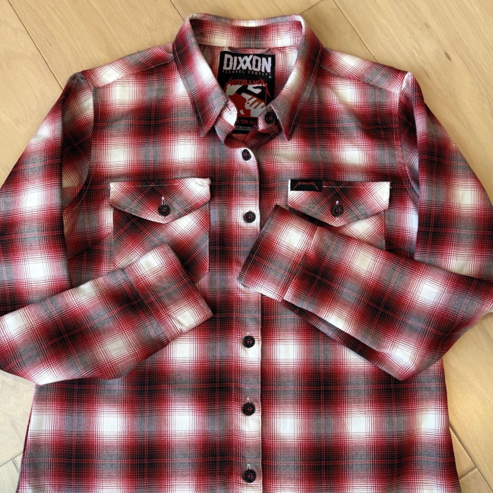 Vintage Dixxon Flannel Company Shirt Women's M Red Metallica Kill Em All Workwear Shirt Size M / US 6-8 / IT 42-44 - 5 Thumbnail