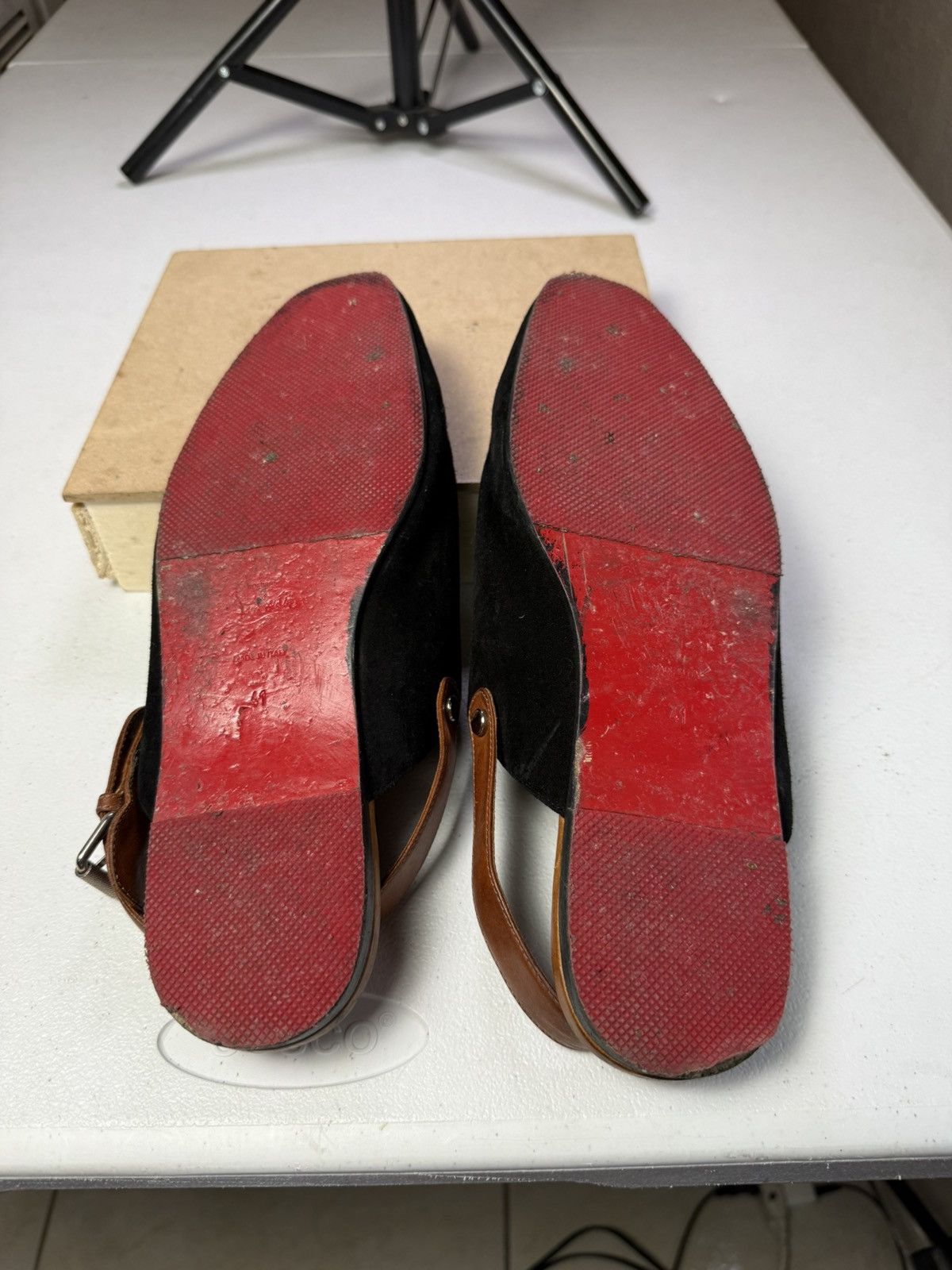 Christian Louboutin Christian Louboutin Black Suede, Leather Mule Slingback 41 Size US 8 / EU 41 - 11 Thumbnail