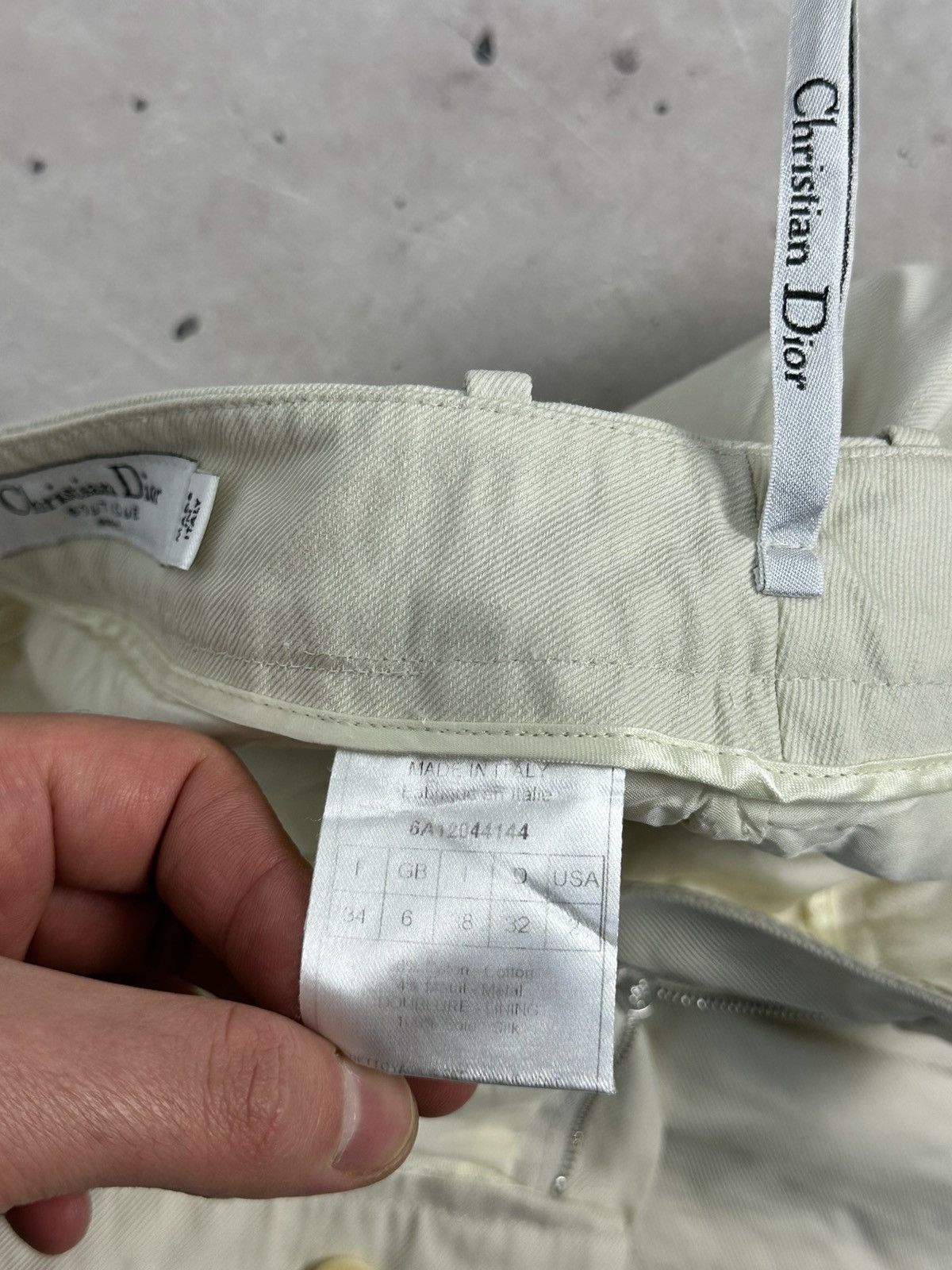 Dior × Vintage Christian Dior Boutique Made in Italy Cotton Pants Size 26" / US 2 / IT 38 - 10 Thumbnail