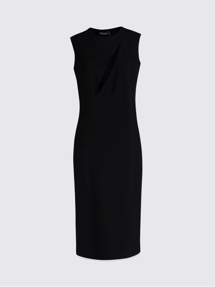 Versace o1y0226 Midi Dress in Black Size XS / US 0-2 / IT 36-38 - 1 Thumbnail