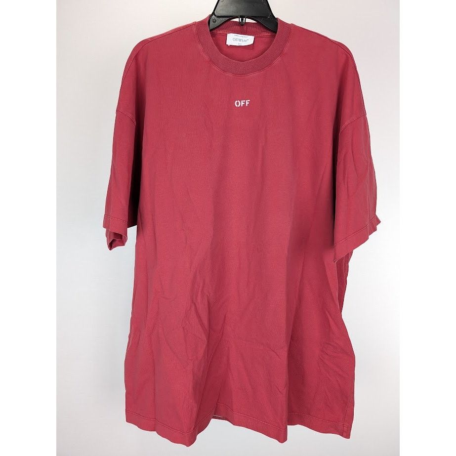 Off-White o1rshd1 Matthew Over S/S Tee in Rio Red Grey Size US S / EU 44-46 / 1 - 3 Thumbnail