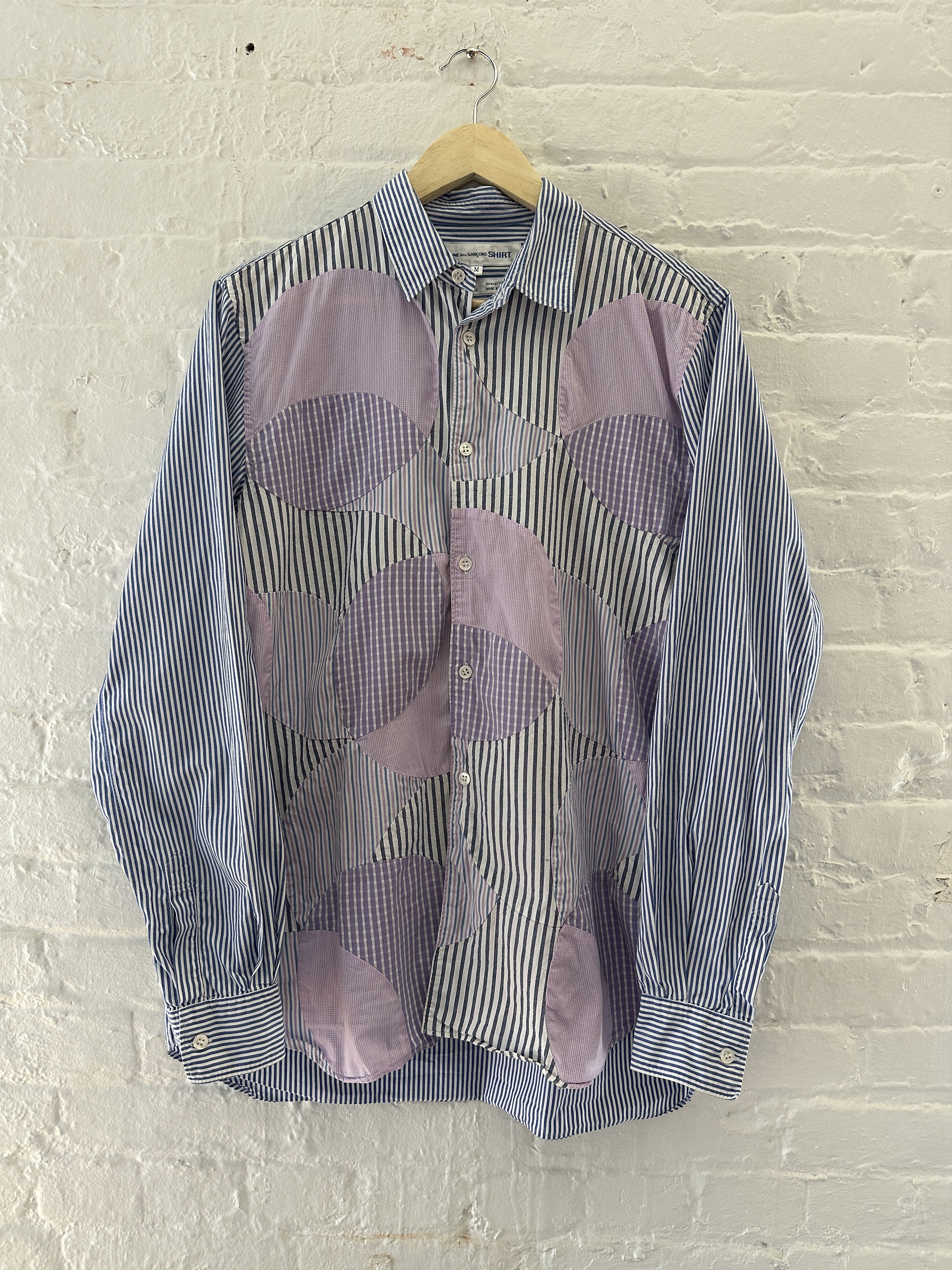 Comme des Garcons Comme des Garcons SHIRT Abstract Paneled Striped Button Up Size US S / EU 44-46 / 1 - 1 Thumbnail