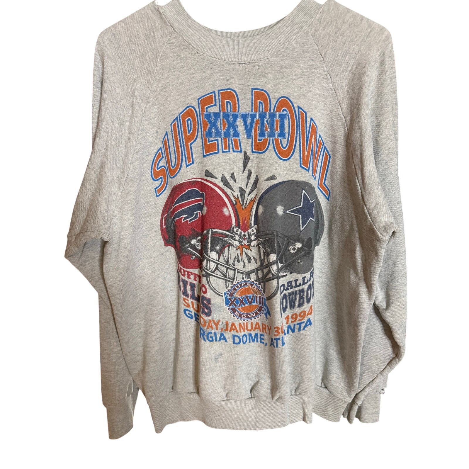 Fruit Of The Loom Vintage Bills and Cowboys Crewneck Size US L / EU 52-54 / 3 - 1 Thumbnail