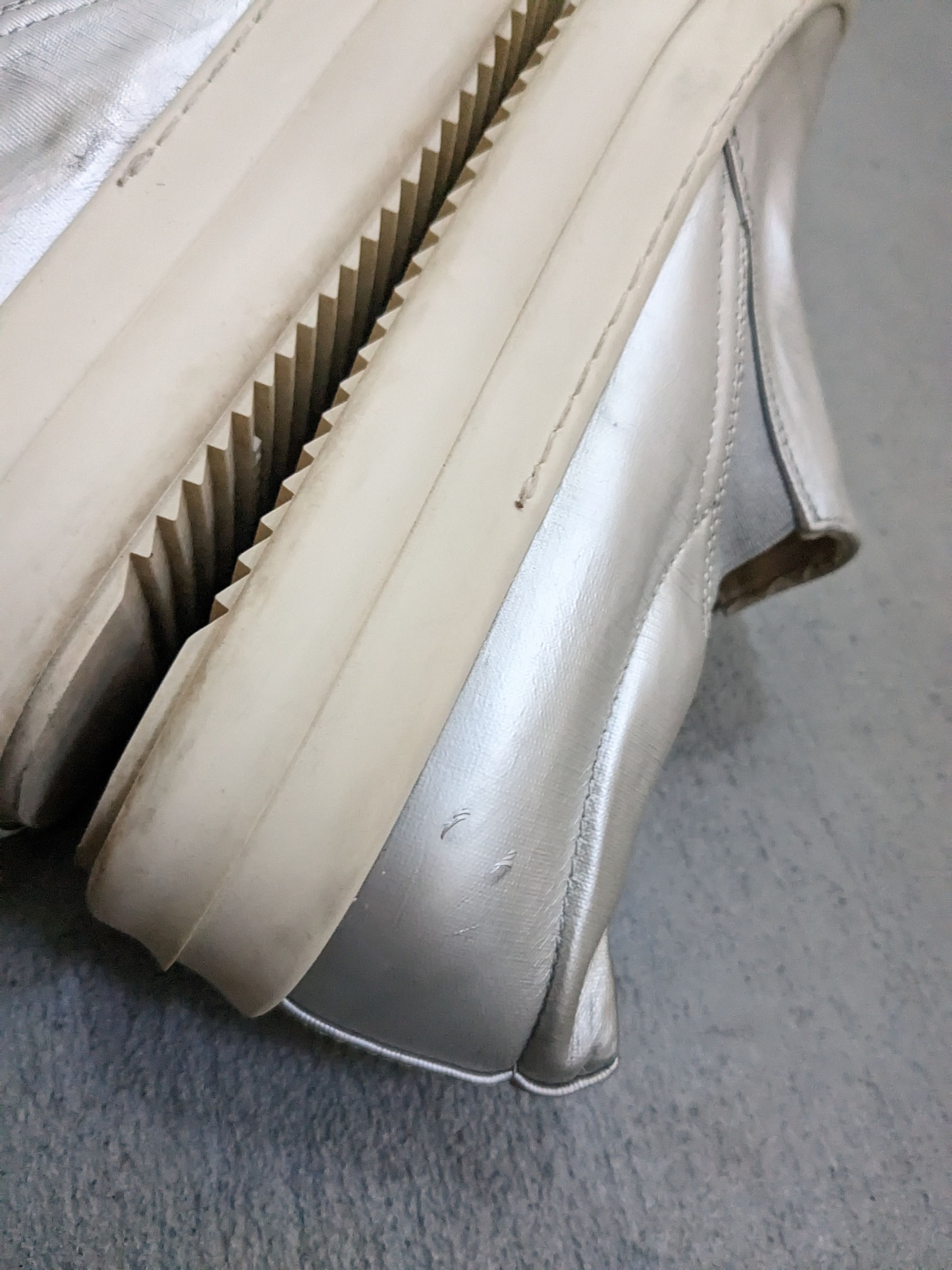 Rick Owens Rick Owens DRKSHDW Boat Ramones Size 7 40 Silver Size US 7 / EU 40 - 9 Thumbnail