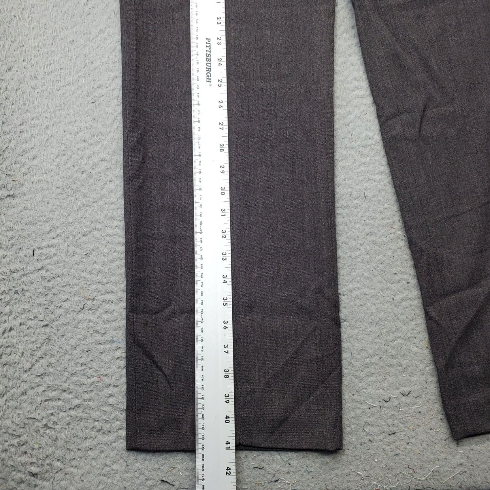 Vintage Rafaella Pants Women's 10 Gray Slimming Curvy Straight Leg Stretch High Waist Pants Size 32" / US 10 / IT 46 - 3 Thumbnail