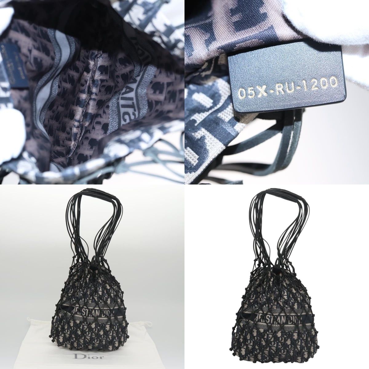 Dior DIOR Trotter Canvas Hand Bag Navy Size ONE SIZE - 10 Thumbnail